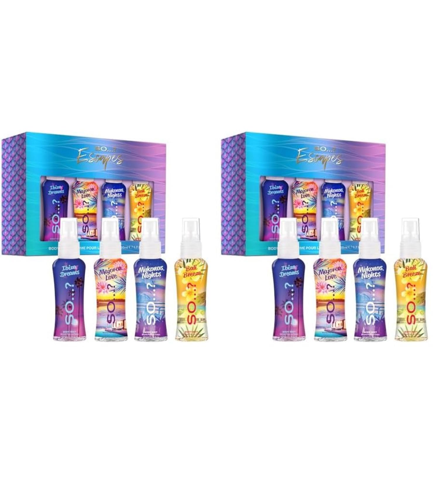 So... Escapes Body Mist Gift Set - Perfumes for Women - Everyday Body Spray for Women - Vegan Cruelty-Free - Fragrance Gifts for Women - 4 pcs (Pack of 2) 4 Fl Oz (Pack of 2) - Buy Online on GoSupps.com