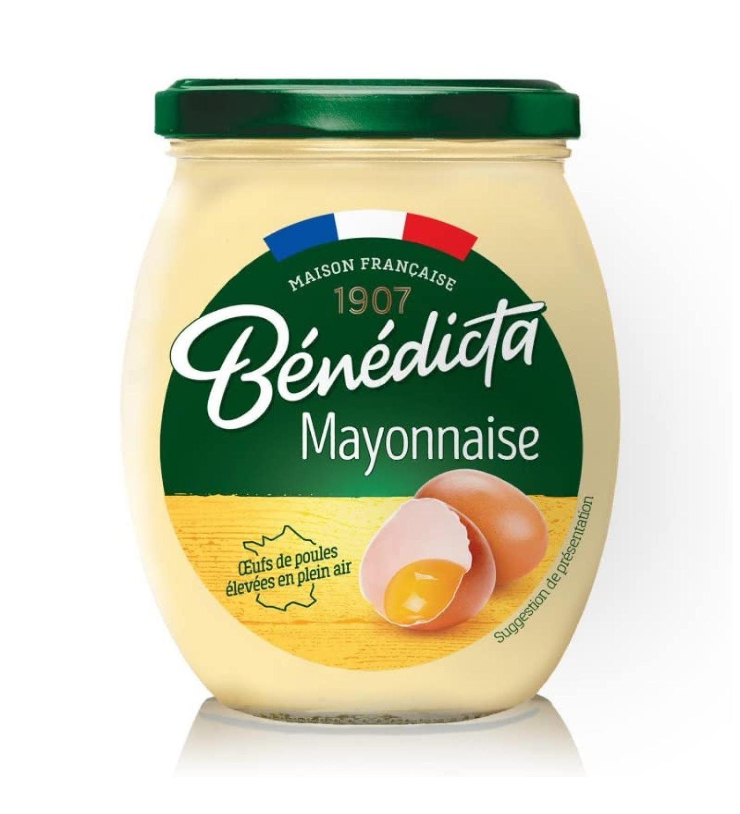 BENEDICTA - Mayonnaise Nature Bocal 510G - le Lot De 4