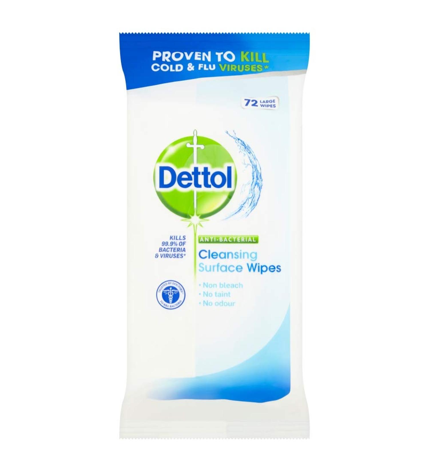 Dettol Surface Cleansing Wipes 72 Each 72 Count (Pack of 1)