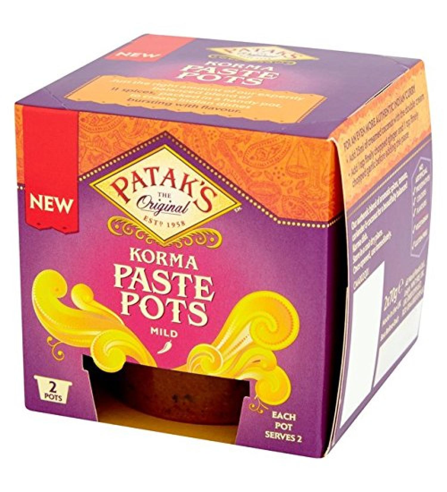 Patak's Pataks Korma Pasta Pots Mild 2x70g Pack of 2