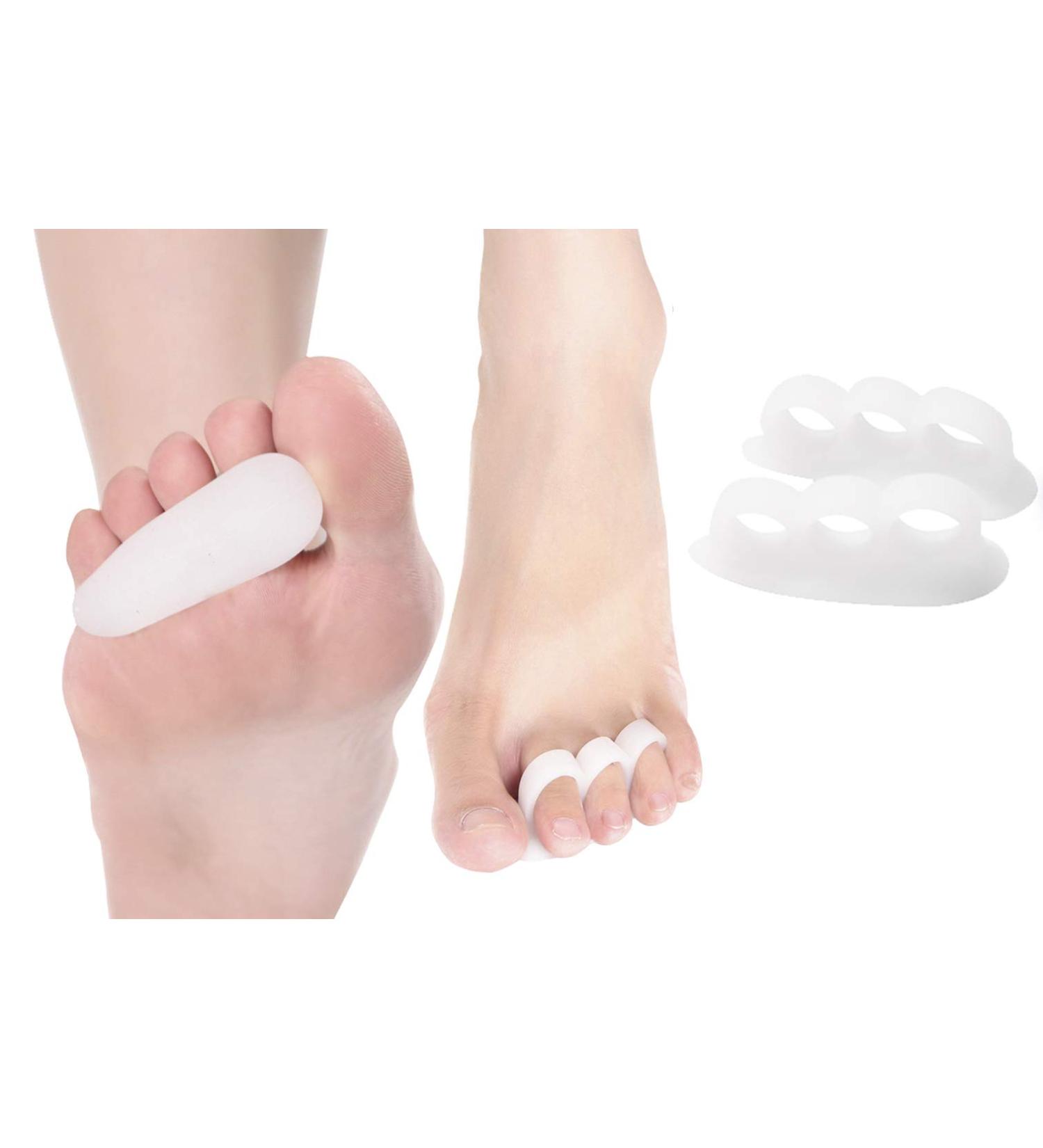 ERGOfoot Hammer Toe Corrector 4 PCS - Toe Straightener & Separator Loops for Foot Pain Relief - Men and Women - 2 Pairs - Buy Online on GoSupps.com