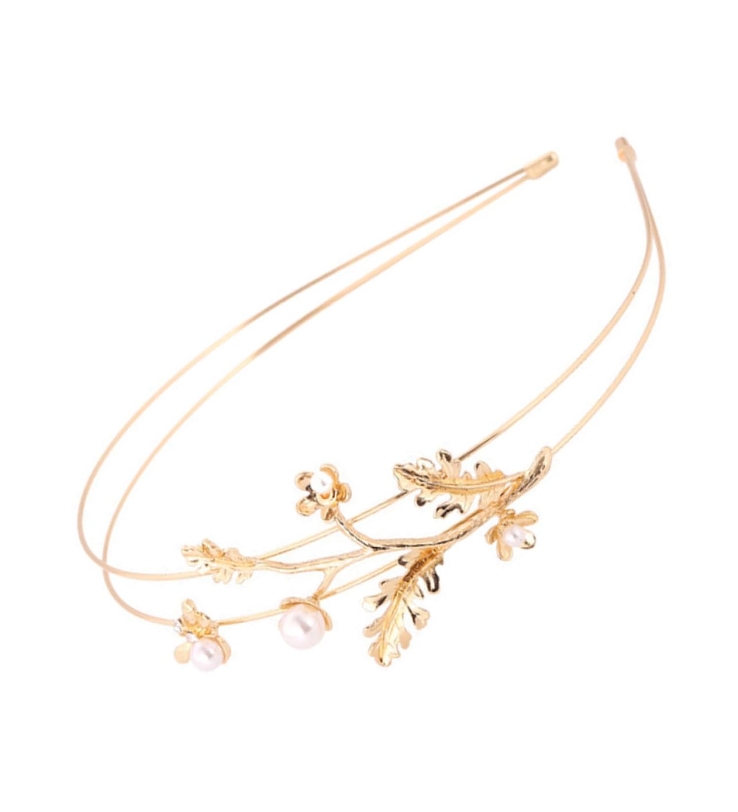 MAGICLULU Headband Headdress Party Hairband Pearl Hairhoop Girl Hairhoop Female Hairband Alloy Hairhoop for Women Lady Graceful Hairhoop Wedding Bride Hairband Pearl Design Hairhoop - Buy Online on GoSupps.com