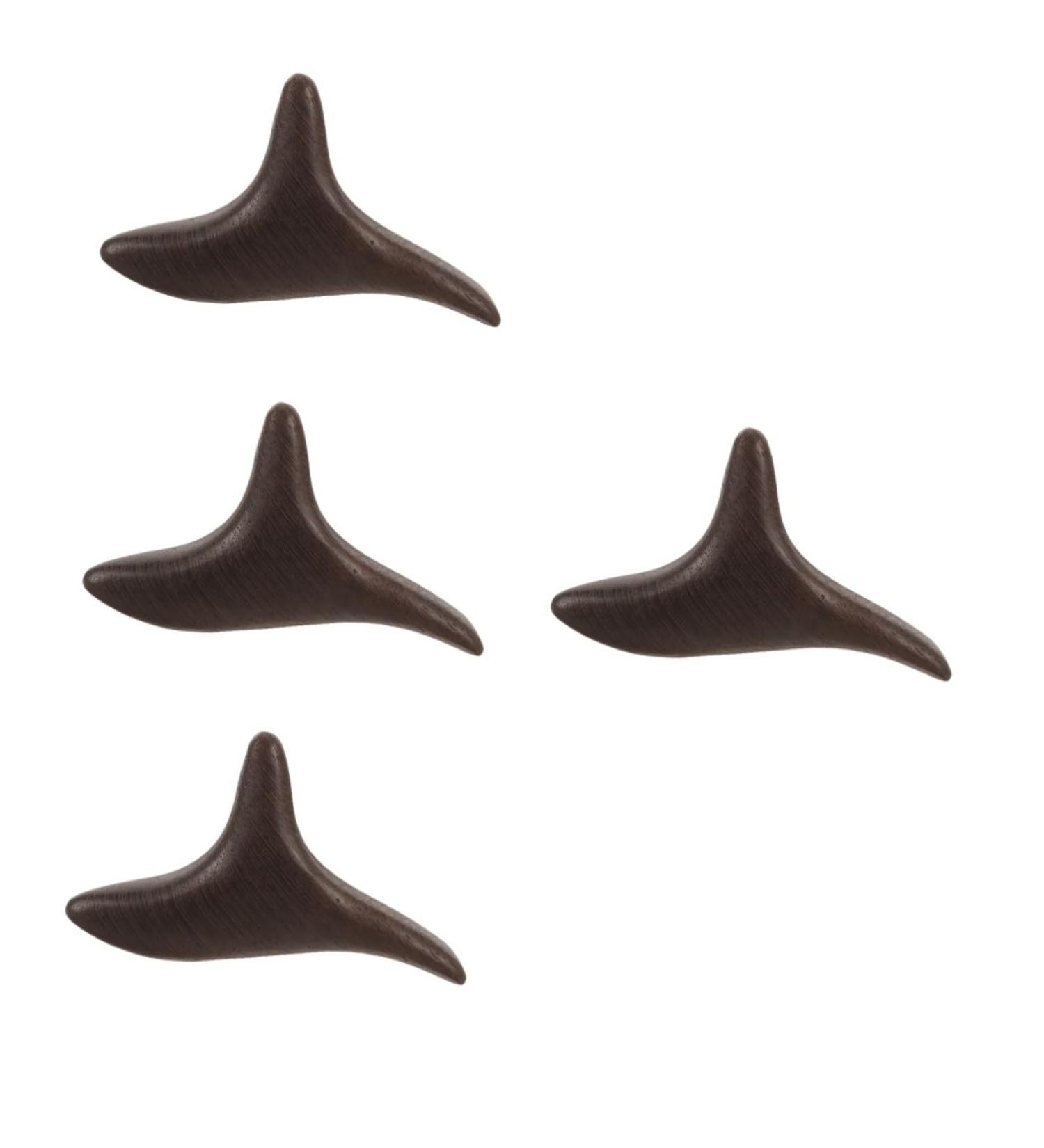 Minkissy 4-Piece Triangular Massage Tool Set | Portable Wooden Thai Massage Device for Foot Relief | Manual Massage Bars | 13.5x8x2.2 cm - Buy Online on GoSupps.com