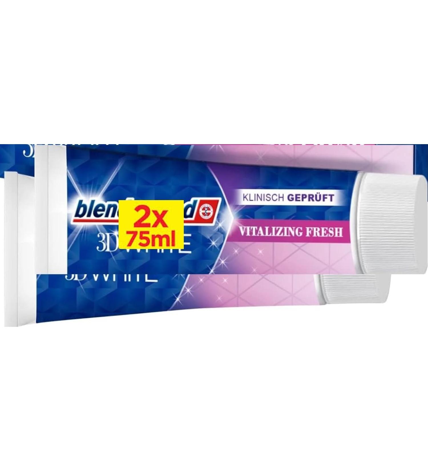 BlendamedToothpaste 3D Vitalizing Fresh Whitening Toothpaste 75 ml 4.0 Oz. (Pack of 2)