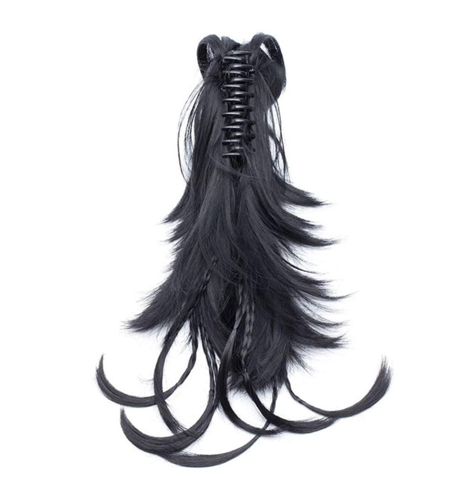 Synthetic Brown Ponytail Hair Clip - 12 Inch Dark Black Hair Extension Wig for Effortless Styling - Buy Online on GoSupps.com