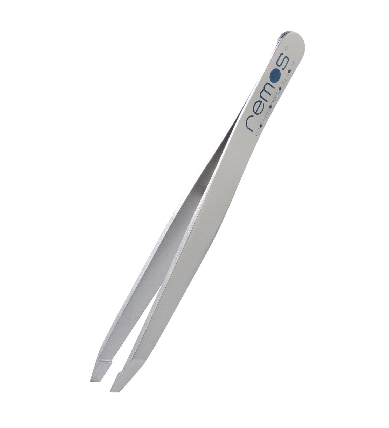 REMOS Professional Tweezers with Extra Fine Tips - Precision Plucking for Eyebrows | Satin Finish | International Shipping - Buy Online on GoSupps.com