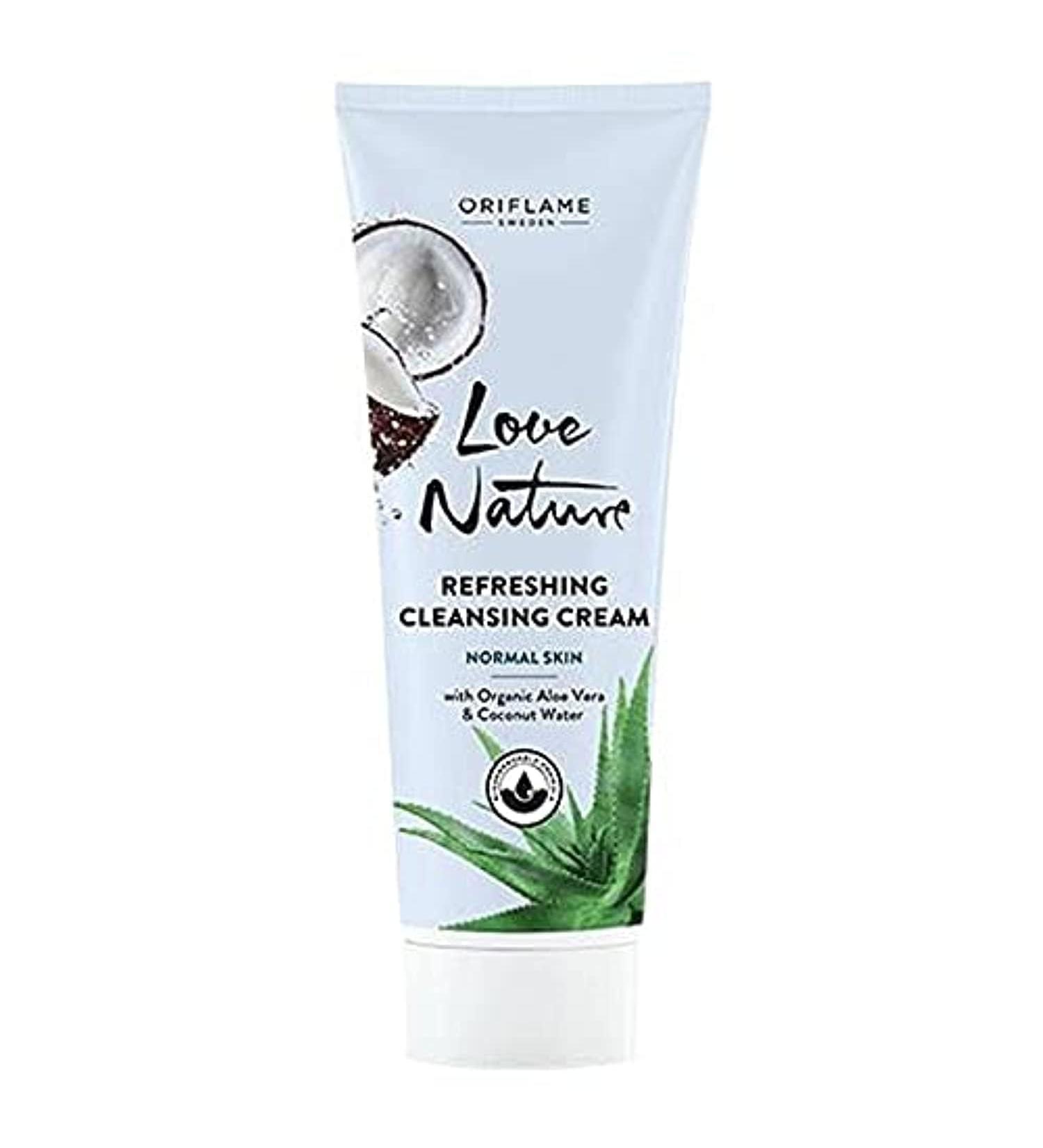 Oriflame Sweden Love Nature Refreshing Cleansing Cream with Organic Aloe Vera & Coconut Water (125 ml)