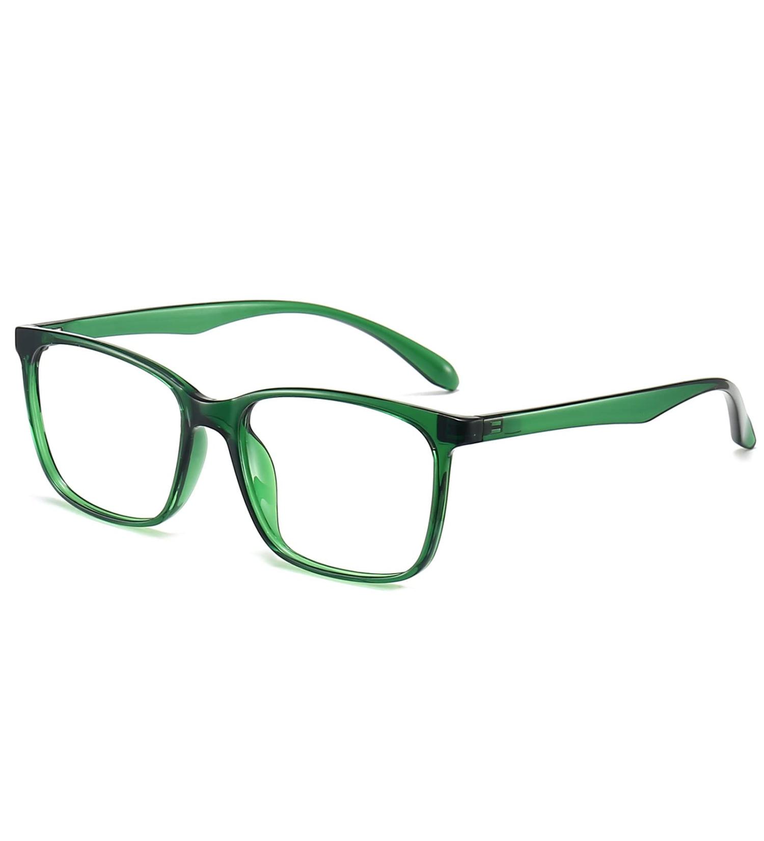 ANRRI Blue Light Blocking Glasses - Lightweight Anti-Eyestrain Eyeglasses for Men & Women - Clear Green Frame - Buy Online on GoSupps.com