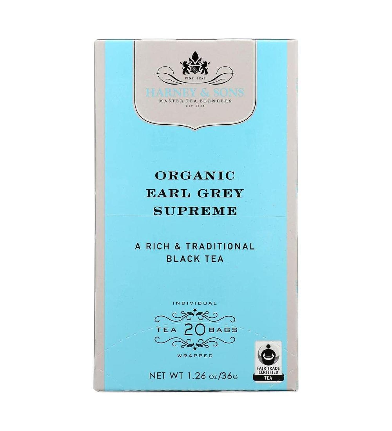 Harney & Sons Organic Earl Grey Supreme Teabags (120 count case)