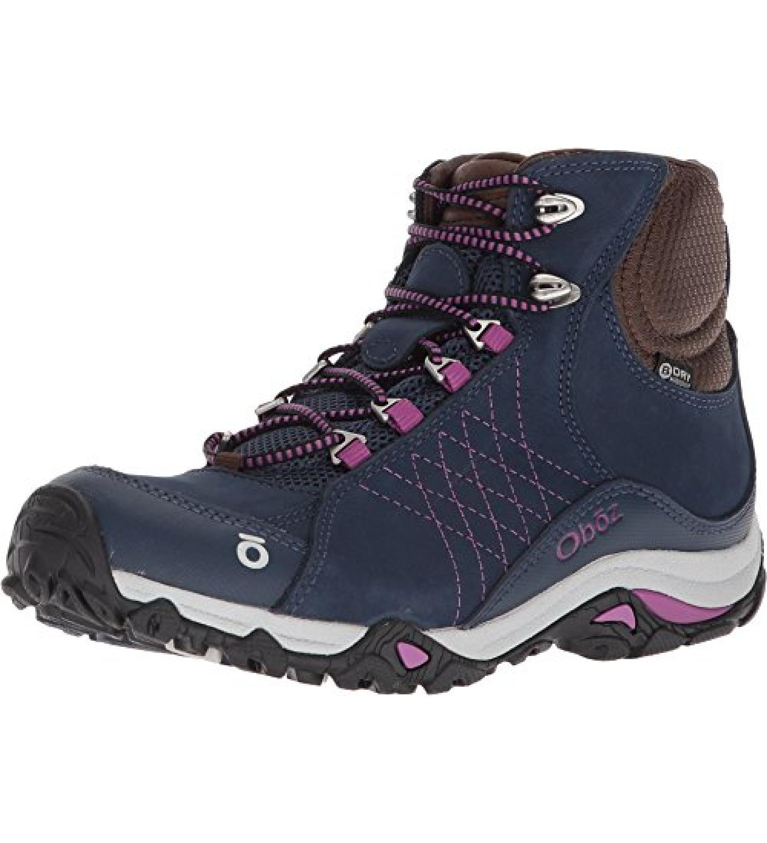 Oboz Women's Sapphire Mid B-Dry Waterproof Hiking Boot Huckleberry 8 Wide
