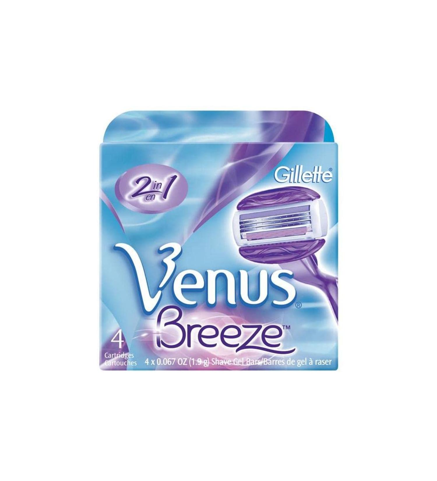 Gillette Venus Breeze Ladies Razor with Replacement Blades & Holder - Smooth Shaving & Comfort - Buy Online on GoSupps.com