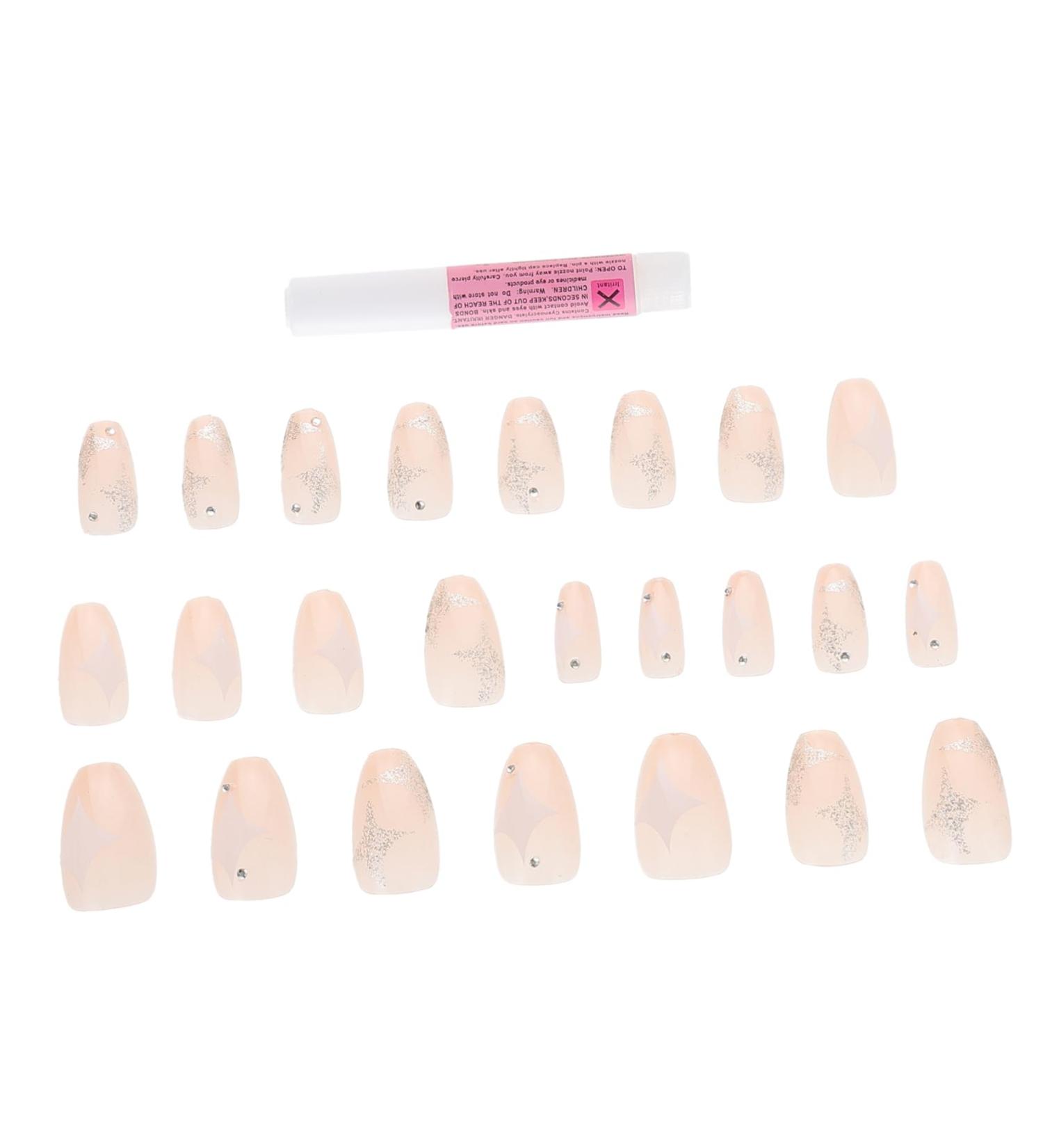 VINTORKY 1 Set Nail Patch Fake Nails Decor Nail Decals Nails for Women Fake Nail Tips Full Cover Nails Glue on Nails Short Nail Art Patches Nail Art Stickers Nail Piece Manicure X4 Plastic - Buy Online on GoSupps.com