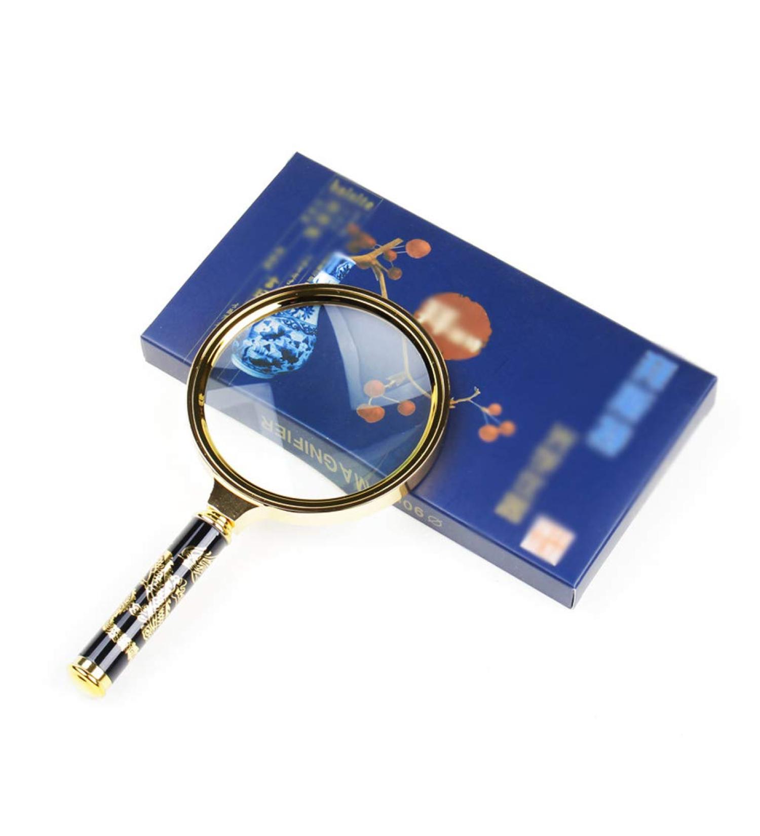 Magnifiers Reading Glass Portable Handheld Handle 90mm 10X Optical Glass Elderly Children Clear Magnifier Compatible with Books Newspapers Maps Coins Reading Aids - Buy Online on GoSupps.com