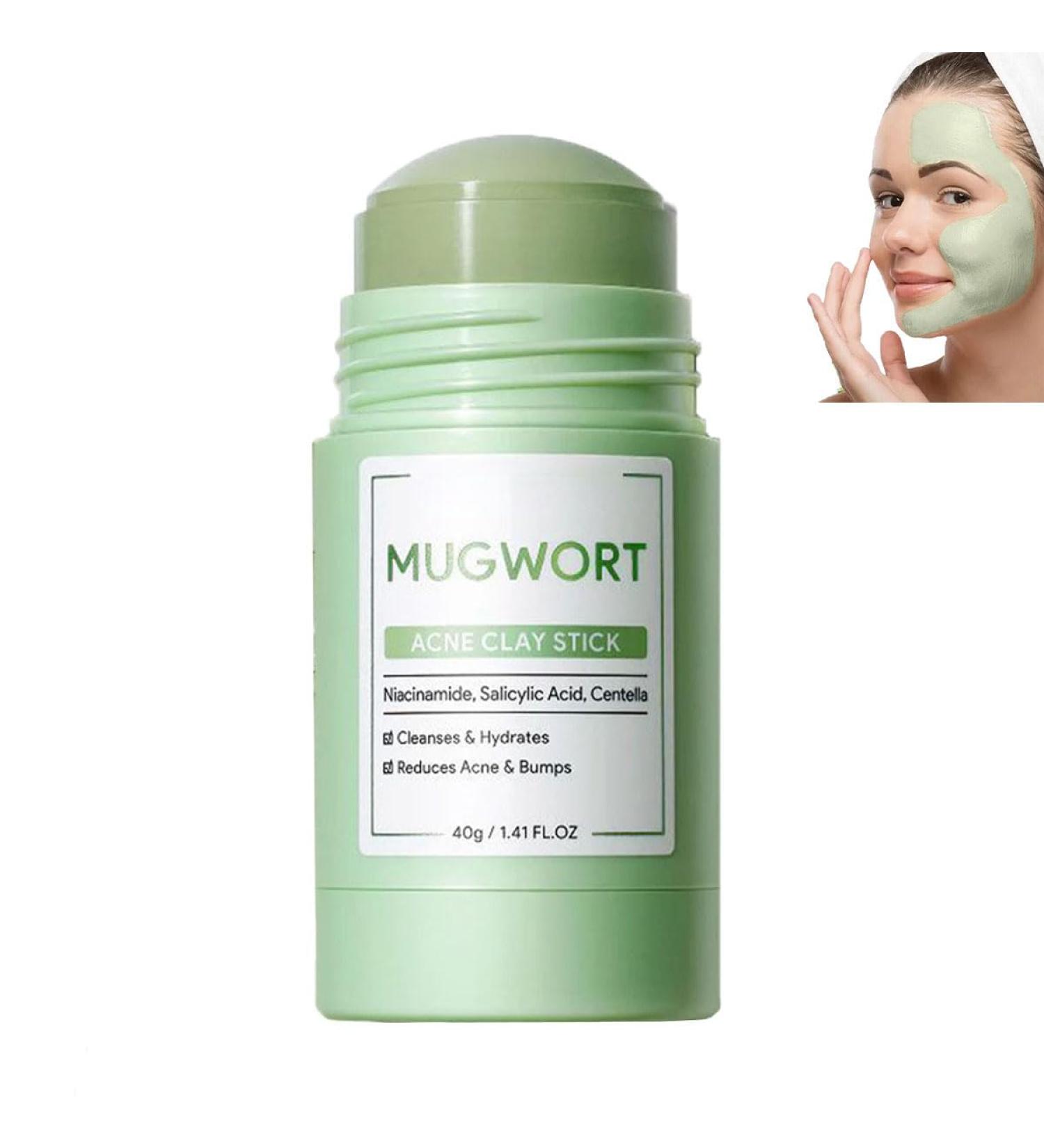 OKAY Mugwort Clay Mask Stick for Face Deeply Cleans Blackheads and Pores Reduces Excess Oil Mud Mask for Acne Treatment Soothes Skin with Mugwort Essence 1 Piece 1 Piece - Buy Online on GoSupps.com