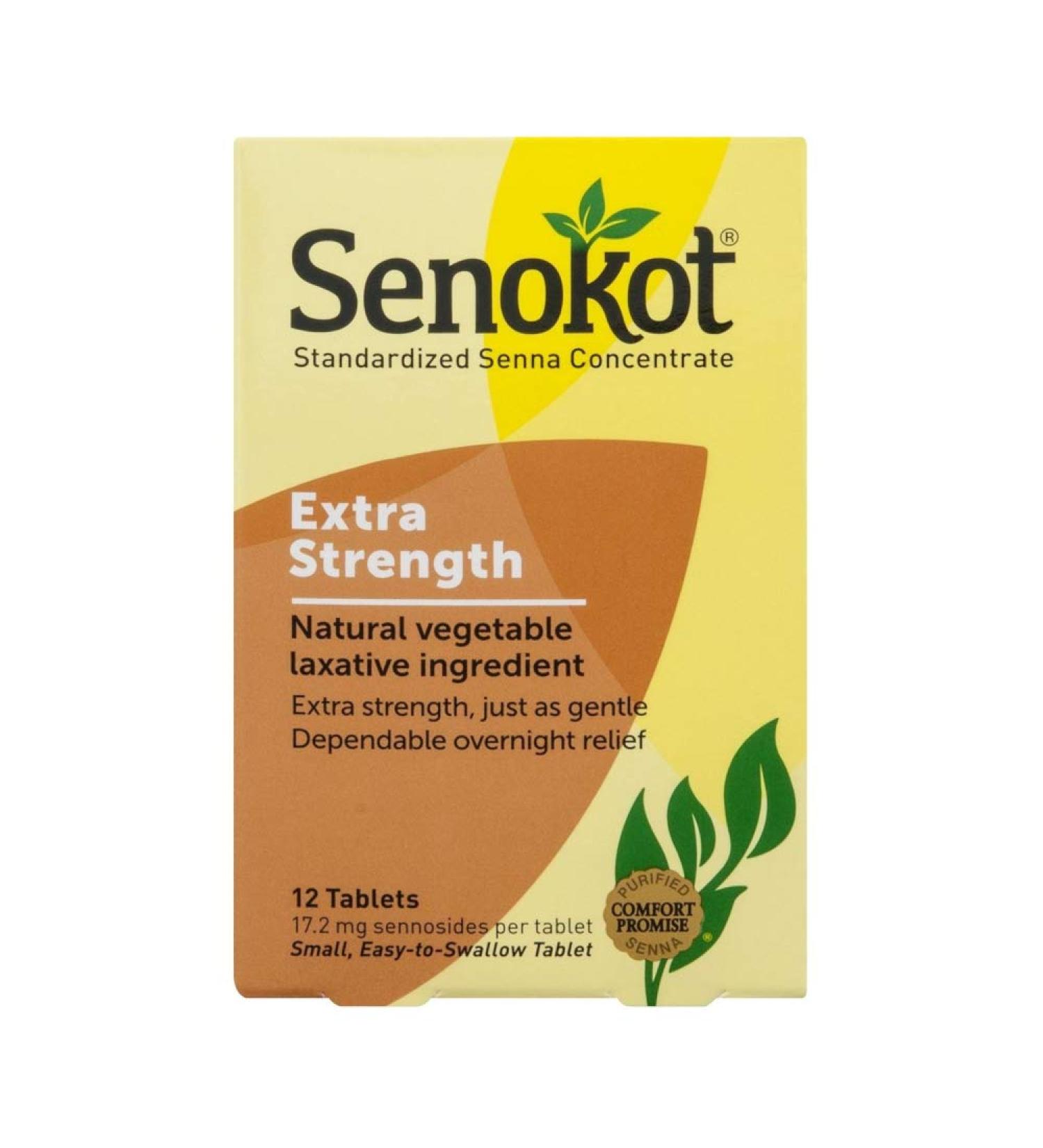 Senokot Extra Strength 12 Vegetable Laxative Tablets | Natural Ingredients - Buy Online on GoSupps.com