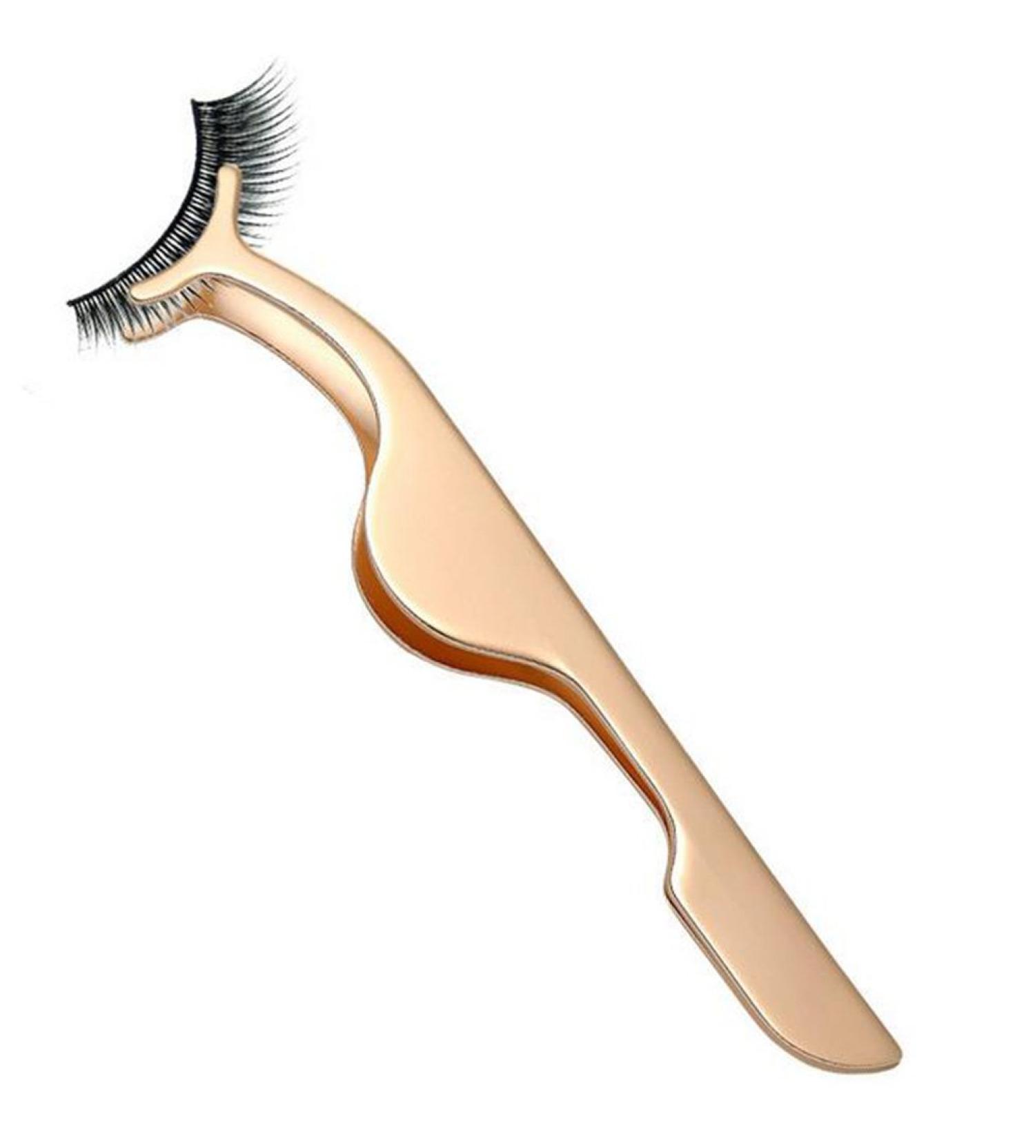 JUNGEN Rose Gold False Eyelashes Curler & Applicator | Premium Eyelash Tweezers Clip | International Shipping Available - Buy Online on GoSupps.com