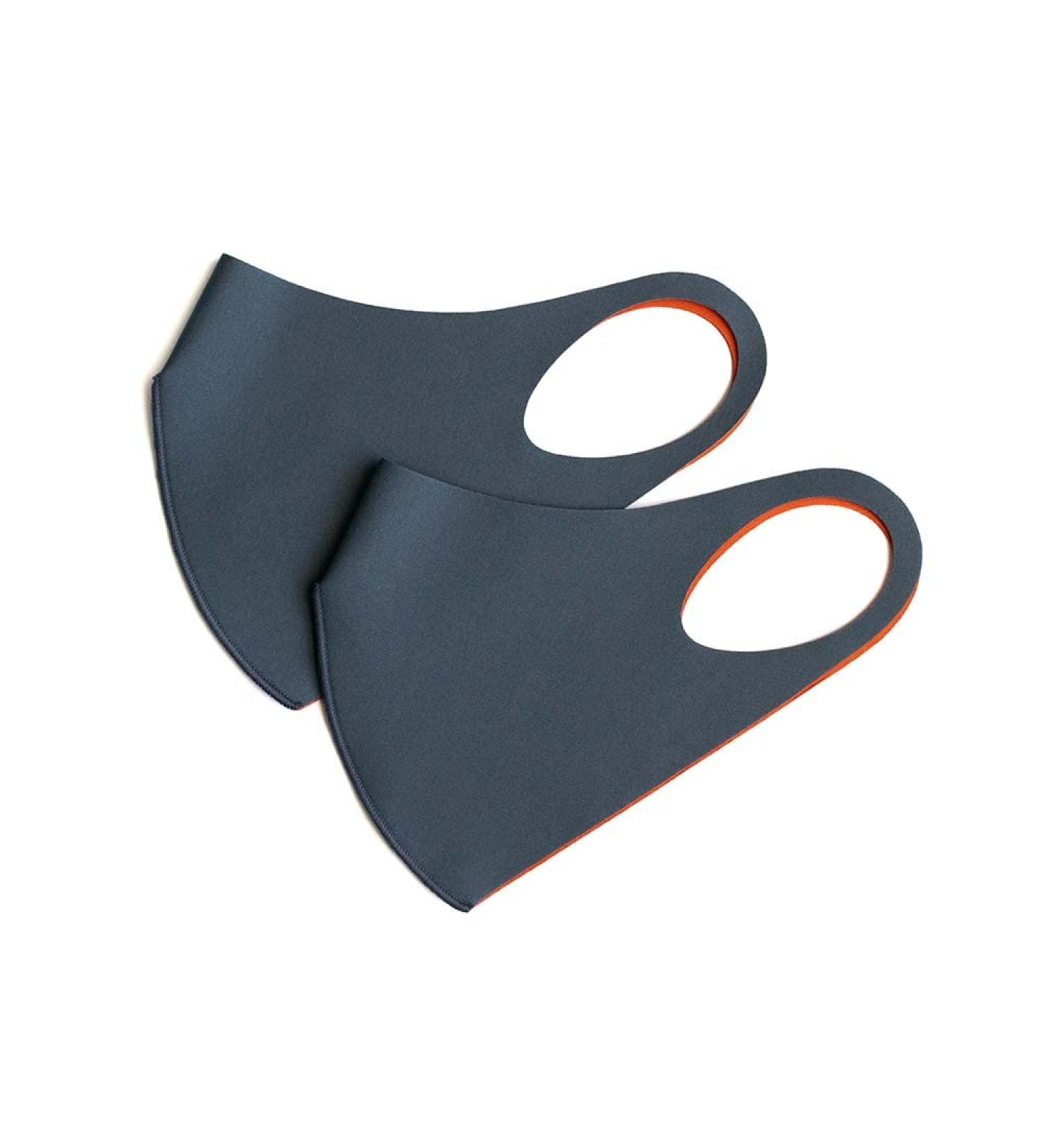 Everyday Aerosilver Color Face Mask - Reusable Washable Breathable - Medium Dark Gray & Orange - Made in Korea - International Shipping - Buy Online on GoSupps.com