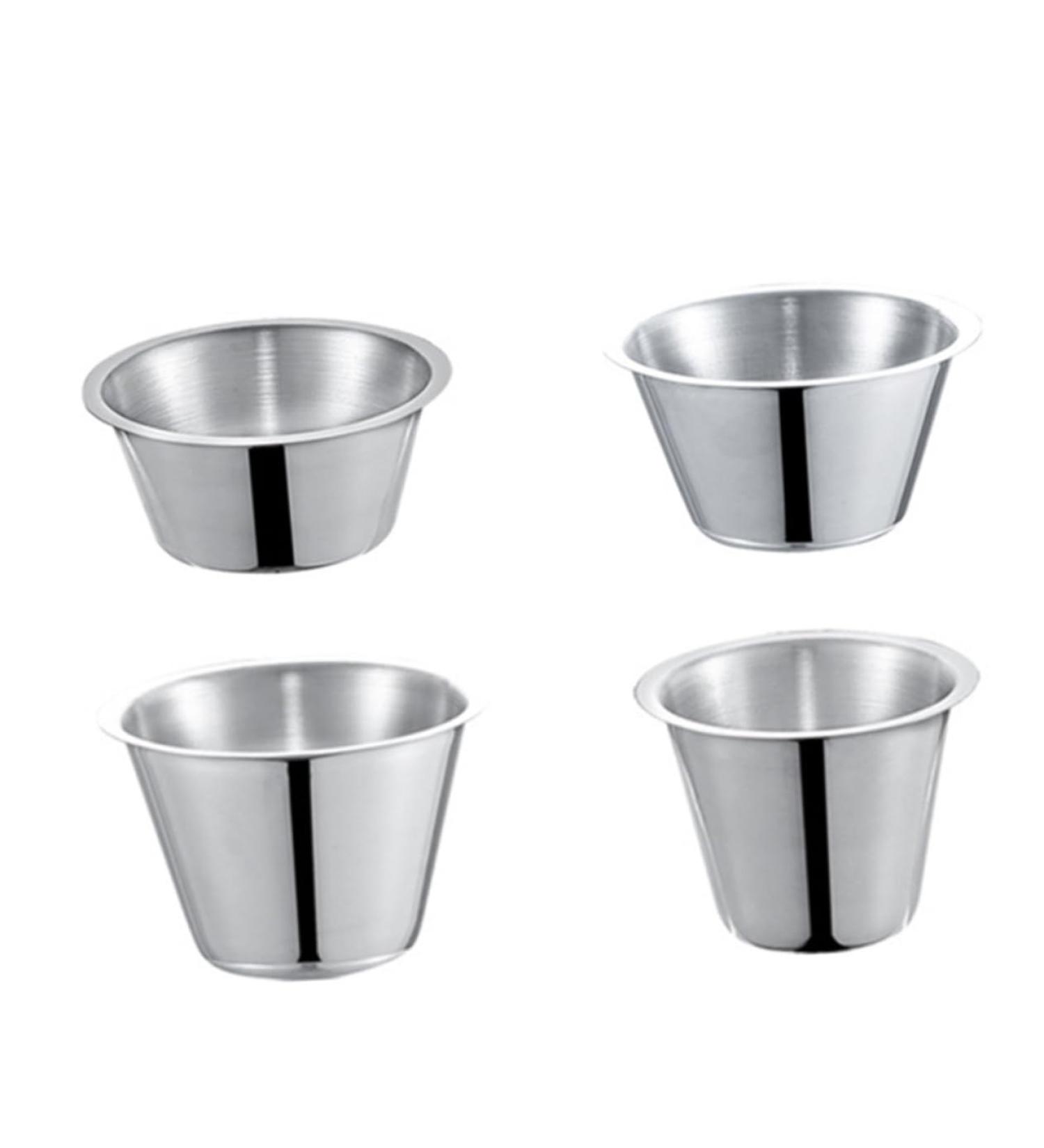 MAGICLULU 4pcs Stainless Steel Sauce Cup Salad Dressing Cruet Reusable Sauce Cups Stainless Steel Container Small Condiment Cups Stainless Steel Sauce Jug Sauce Bowl Pot Tomato Measuring Cup - Buy Online on GoSupps.com