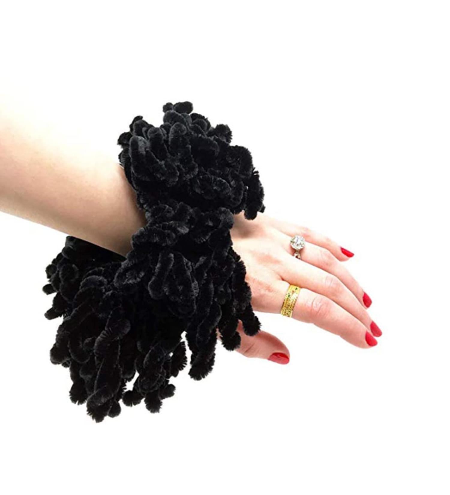 Volumising Scrunchie Big Hair Tie Ring Hijab Volumizer Khaleeji Headwear for Women Black Volumising Scrunchie - Buy Online on GoSupps.com