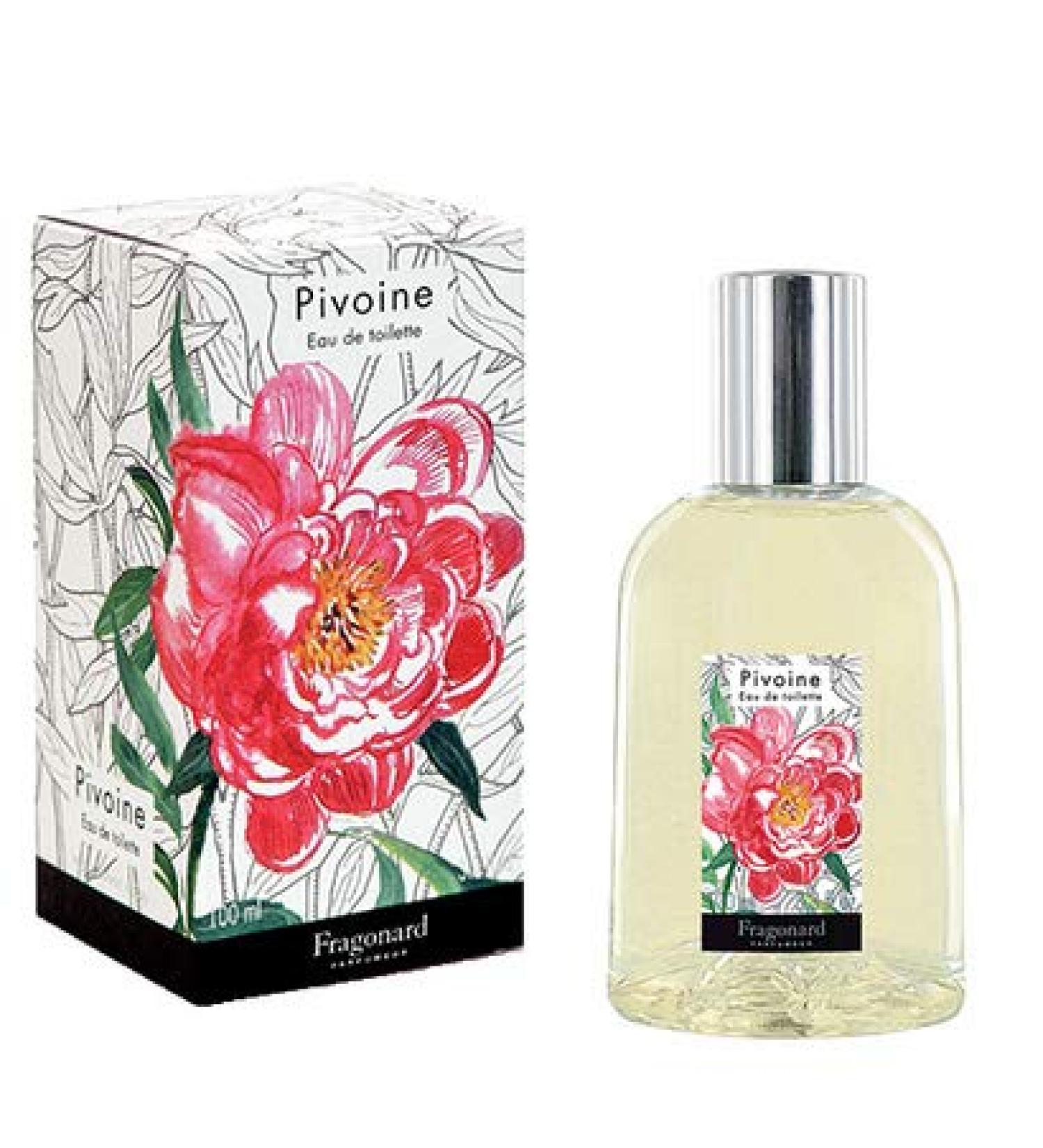 Fragonard Pivoine 100 ml Eau de Toilette Top notes redcurrant rhubarb and mock orange Heart notes peonies pink red and white jasmine mimosa Base notes iris musk and amber 1 Count (Pack of 1)