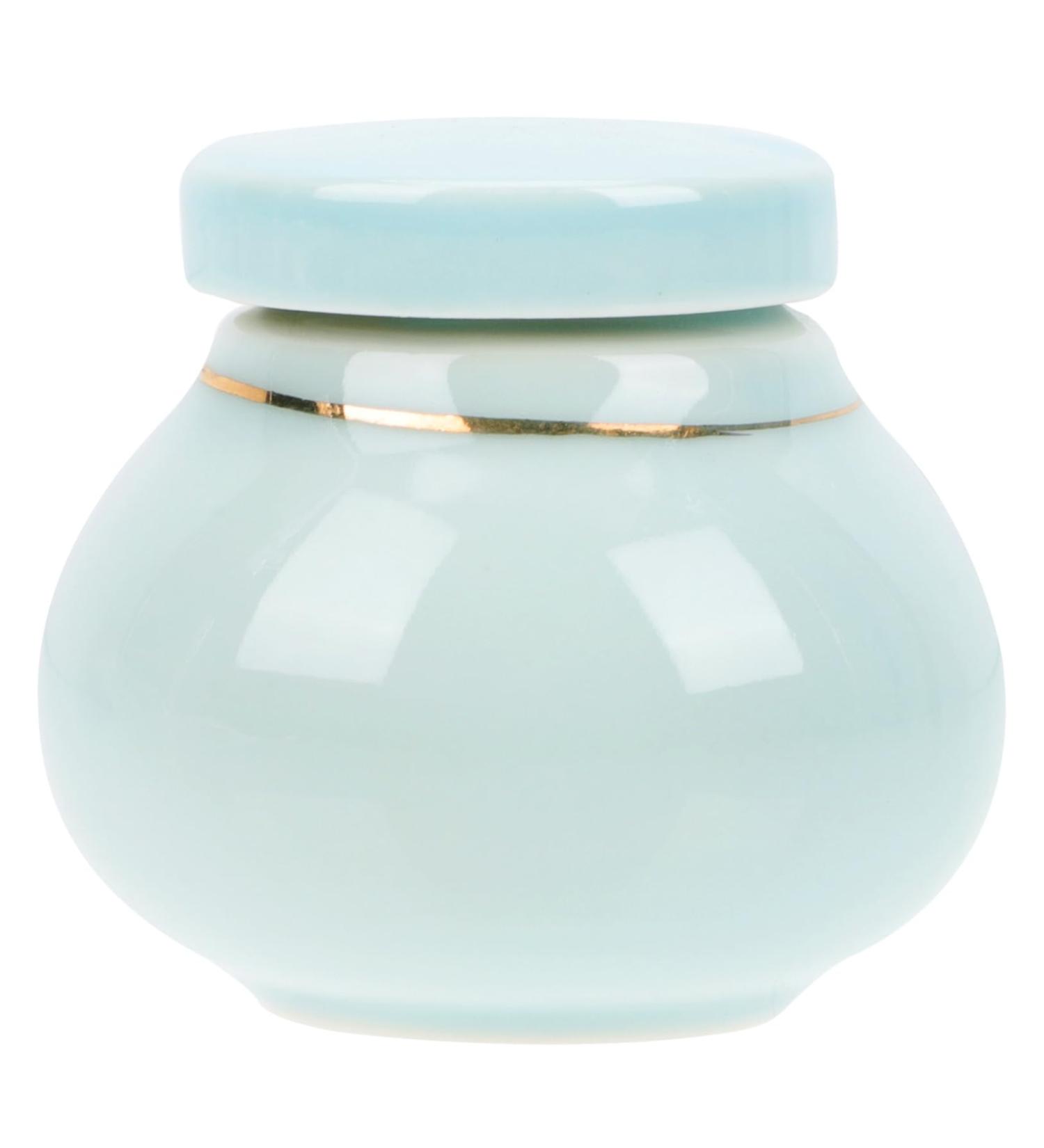 minkissy Storage Bottle Cans Food Container Food Storage Jar Mini Jars Loose Tea Jar Powder Jar Pot Containers Candle Ceramic Mini Cream Jar Ceramics Travel Cosmetic Powder Can 6x5.5cm Blue - Buy Online on GoSupps.com