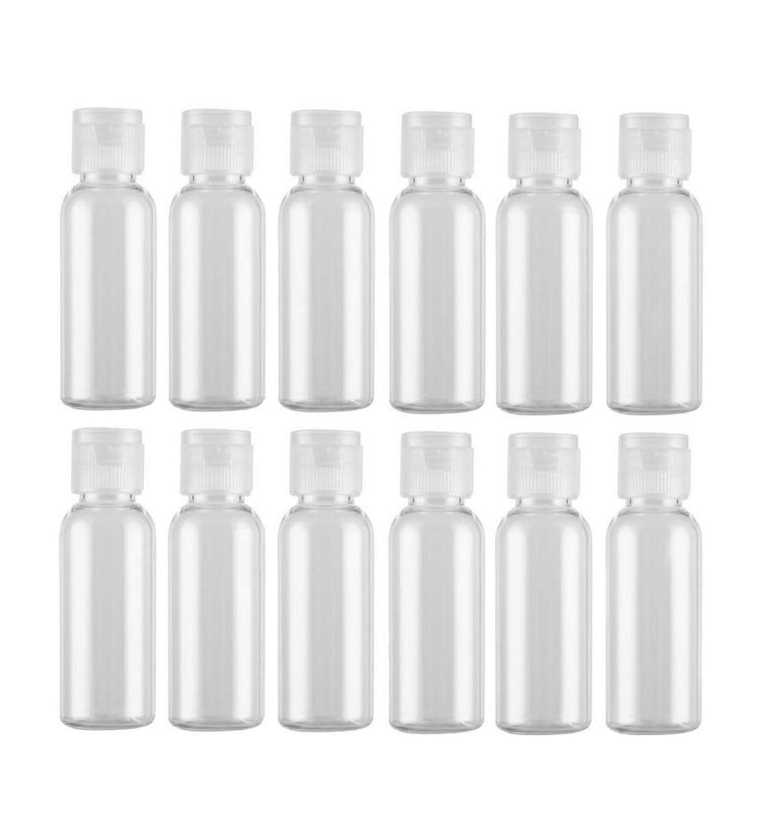 12PCS 30ml/1oz/ Empty Clear Plastic Sample Bottle Travel Container Jar Pot Vial with Flip Lid Perfect for Makeup Emollient Water Shower Gel Emulsion Liquid Comestic Containers (30ml/1oz) - Buy Online on GoSupps.com