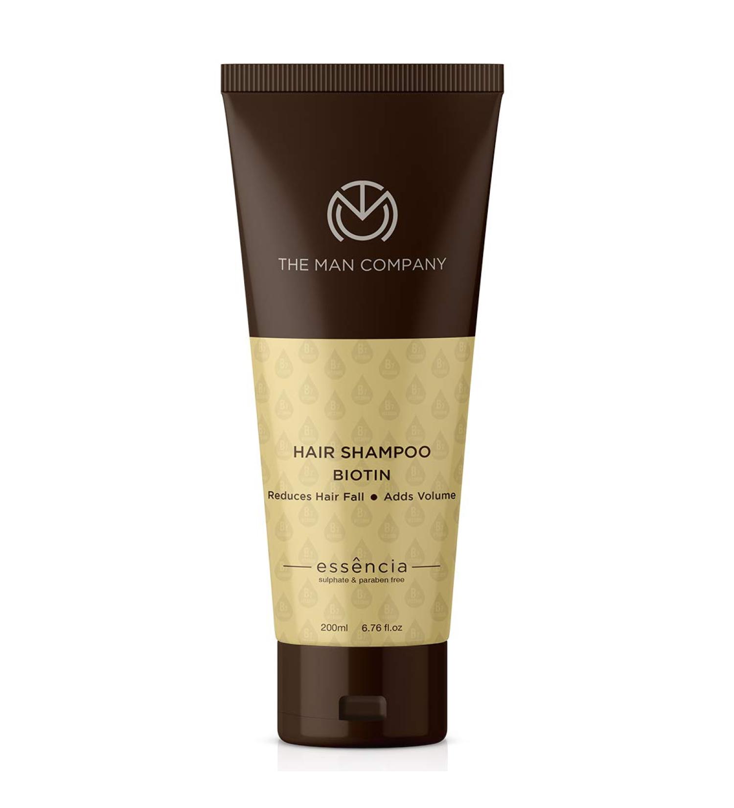 Buy The Man Company Biotin Hair Shampoo with Rice Water & Bhringraj | Hair Growth Reduces Hair Fall Adds Volume - 200ml - Buy Online on GoSupps.com