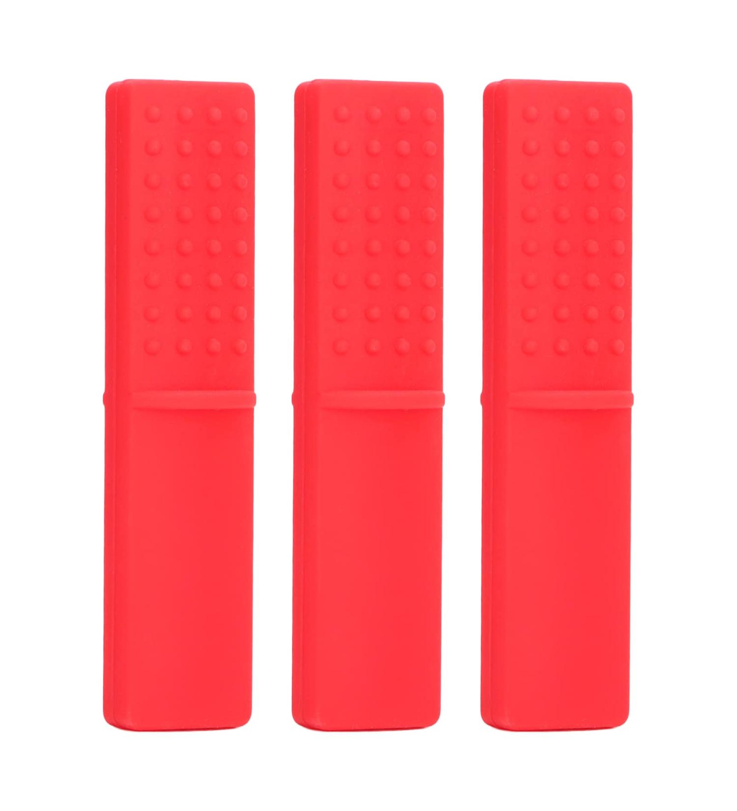 Red Baby Teething Toy - Bite Resistant Dishwasher Safe BPA Free Perfect Chew Ring for Teething Relief & Autism Gum Massage - Buy Online on GoSupps.com