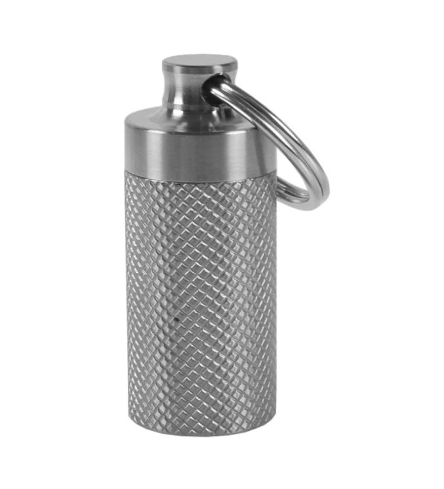Portable Titanium Pill Tank - Waterproof Keychain Pill Holder for Travel & Outdoor Sports - Buy Online on GoSupps.com