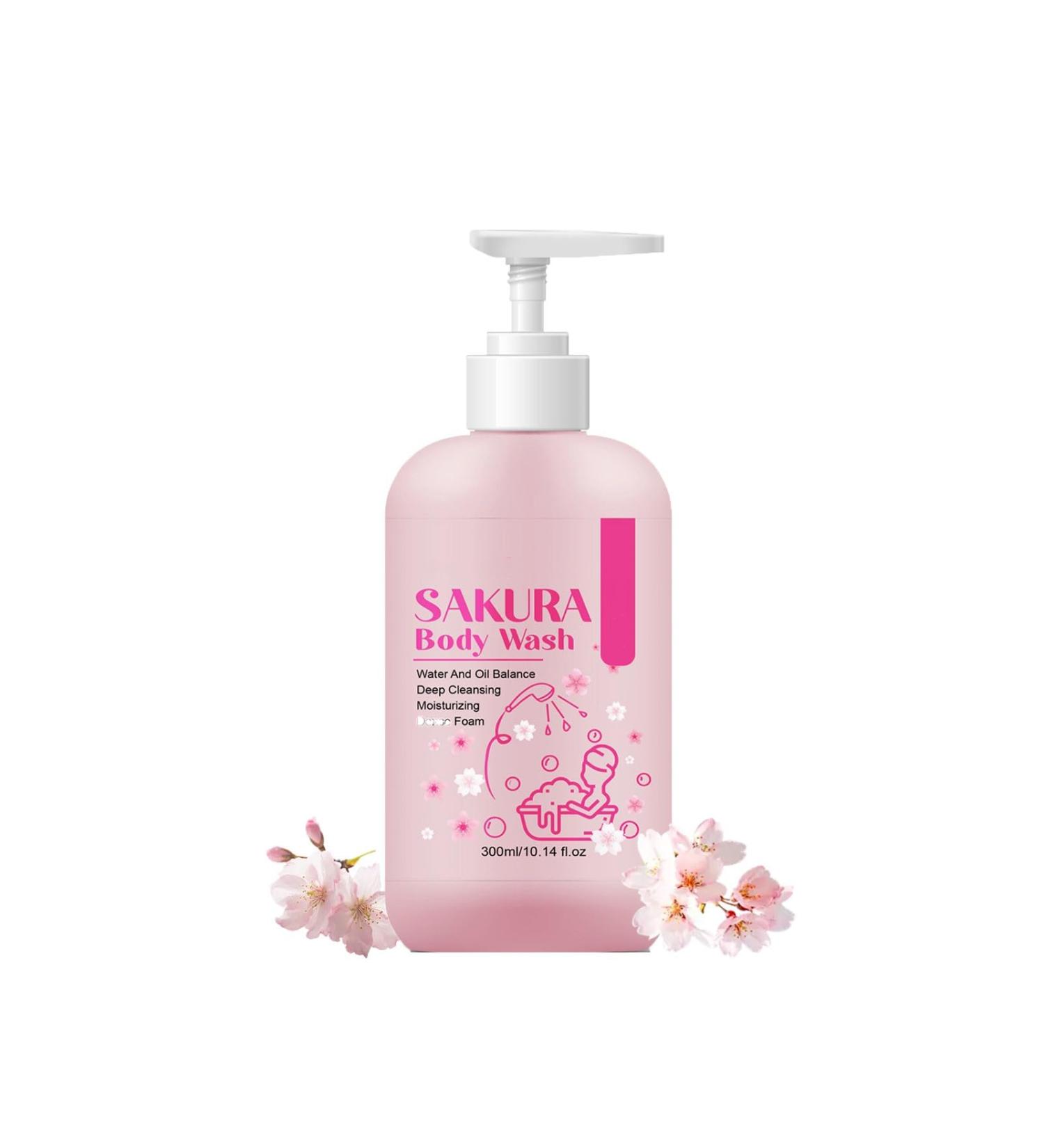 XJBD Cherry Blossom Shower Gel Hydrating Scented Body Wash for Women Body Soap with Coconut Oil Gentle Cleansing for Soft Skin Long-Lasting Refreshing Floral Fragrance For All Skin Types - Buy Online on GoSupps.com