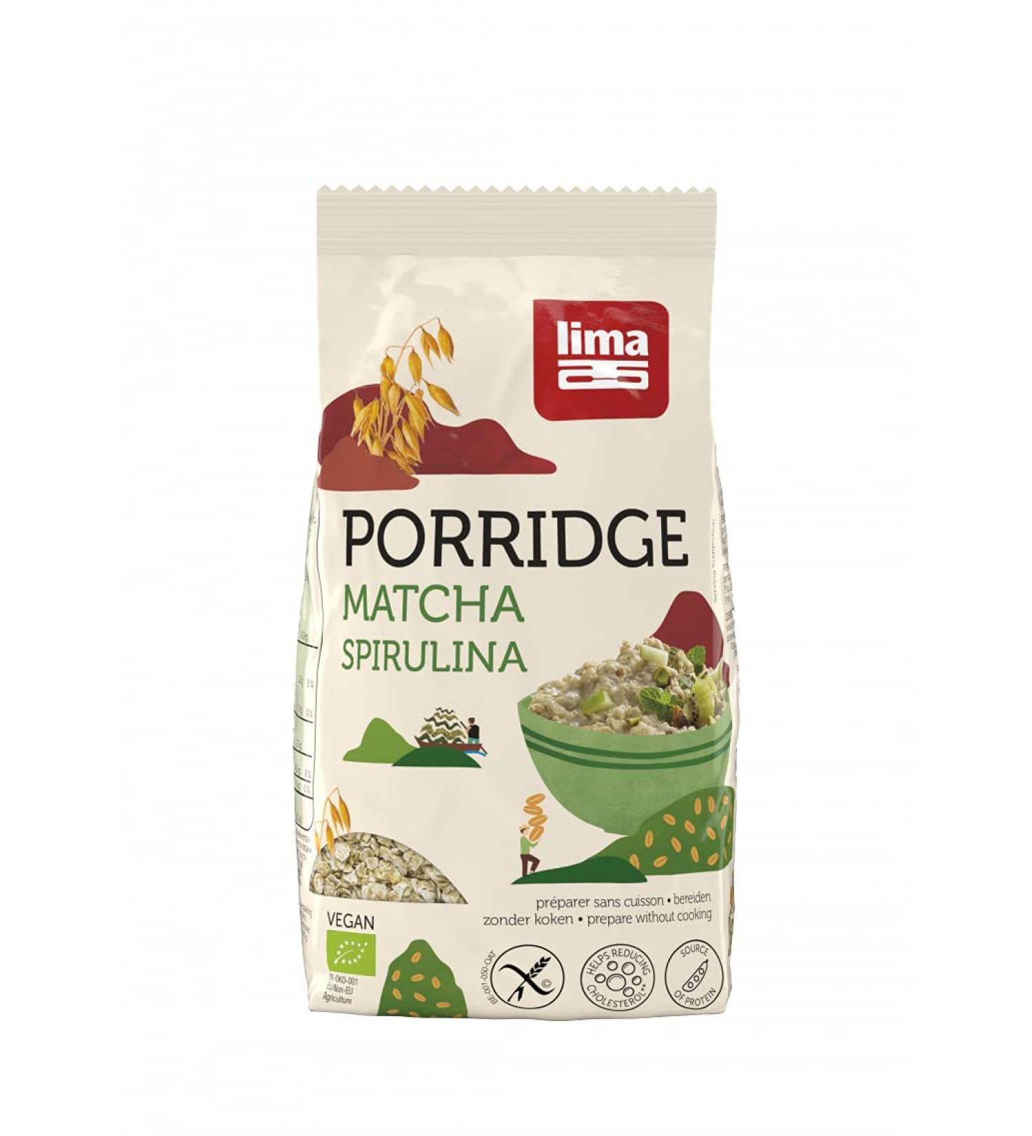 Lima - Matcha Spirulina Gluten Free Oatmeal Porridge 350 grams