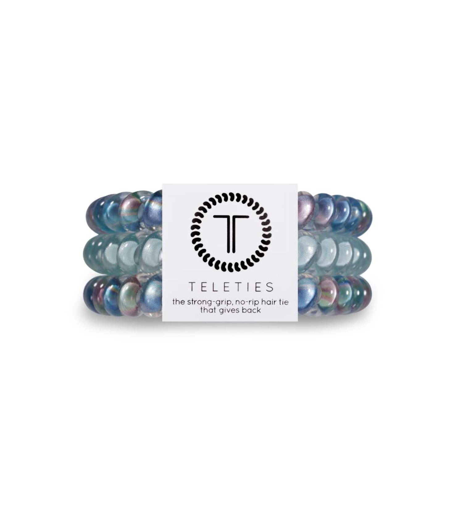 TELETIES Small Spiral Hair Coils - Spring Collection - 3 Pack Skyway Small - No Rip, Water Resistant, Strong Grip Hair Ties - Buy Online on GoSupps.com
