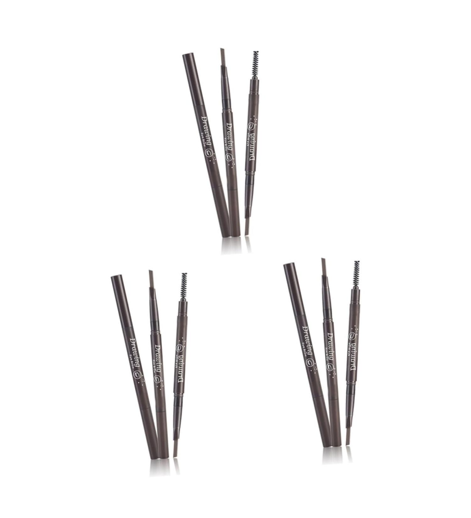 DOITOOL 3pcs 2 1 Eyebrow Brush Eyebrow Pen Eyebrow Makeup Eyebrow Pencil Brush 3d Automatic Written 1 count (Pack of 1) As Shownx3pcs - Buy Online on GoSupps.com