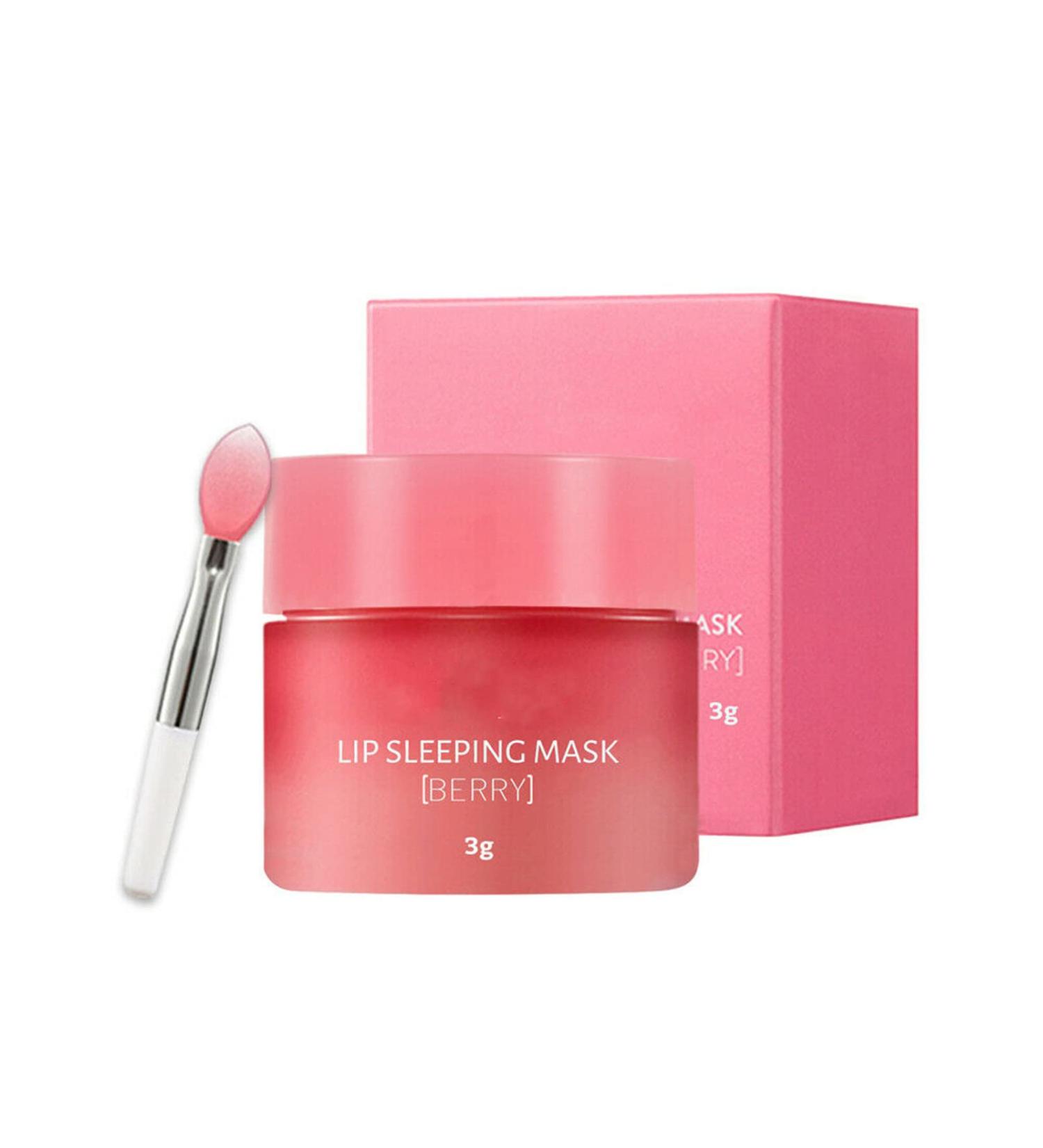 Lip Sleeping Mask with Lip Scrubs Exfoliator & Moisturizer Double Effect Lip Mask Overnight for Dry Lip Masks Treatment Care Cracked Lips Peeling Lip Primer Lip Repair Balm (1Pcs) - Buy Online on GoSupps.com