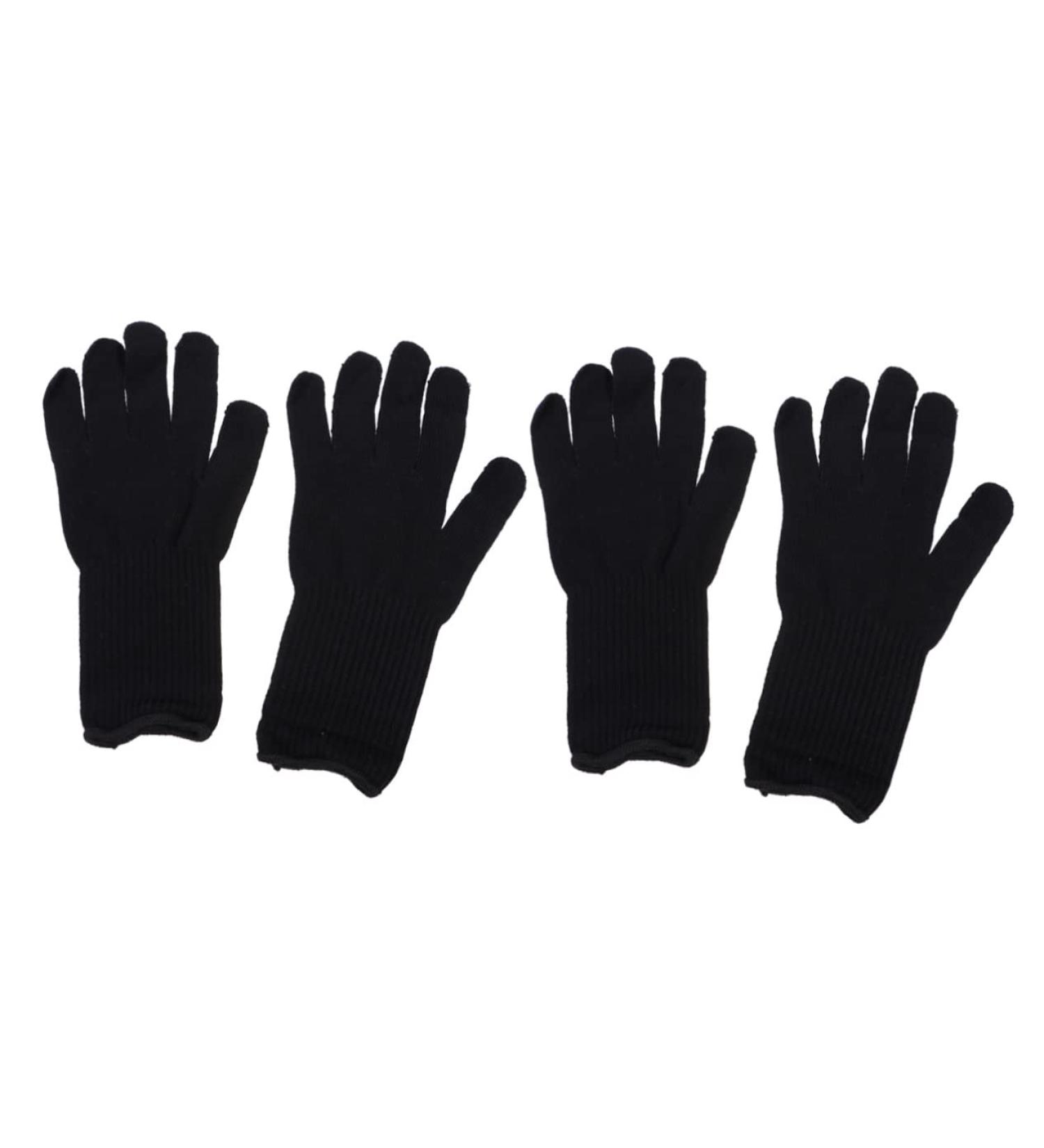 Housoutil 2 Pairs Heat Resistant Gloves Anti-scalding Gloves Hair Curling Iron Hair Rollers Hair Curler Gloves Powder Glove Heat-resistant Gloves for Perm Hair Straightener Gloves Curls 25X11cm Black - Buy Online on GoSupps.com