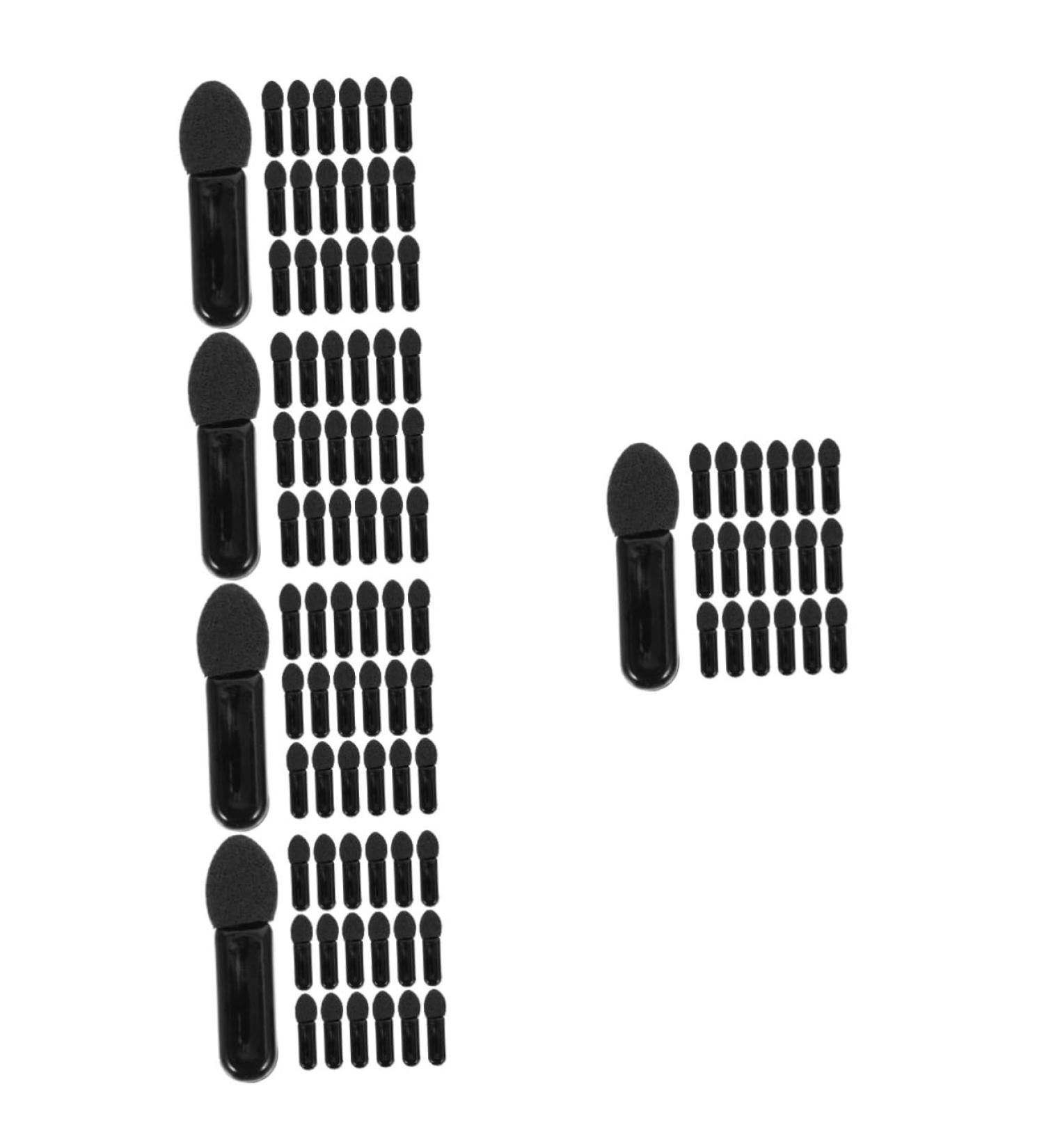Baluue 500 Pcs Mini Eyeshadow Swab Eyelash Applicator Mini Lip Brush Eyeshadow Sponge Brush Plastic Black - Buy Online on GoSupps.com