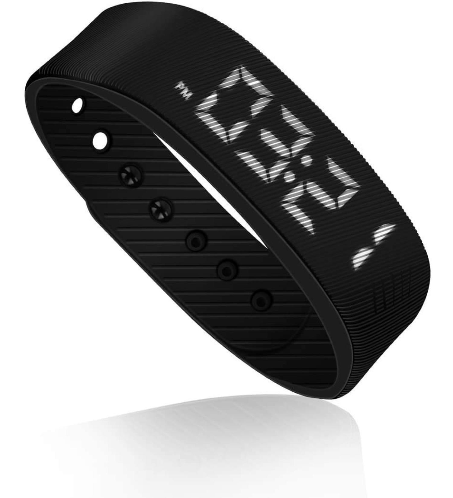 Pfedometer Fitness Armband - Easy Operation Pedometer Bracelet with Clock & Calorie Tracker for Jogging (No Bluetooth/App) - Black - Buy Online on GoSupps.com