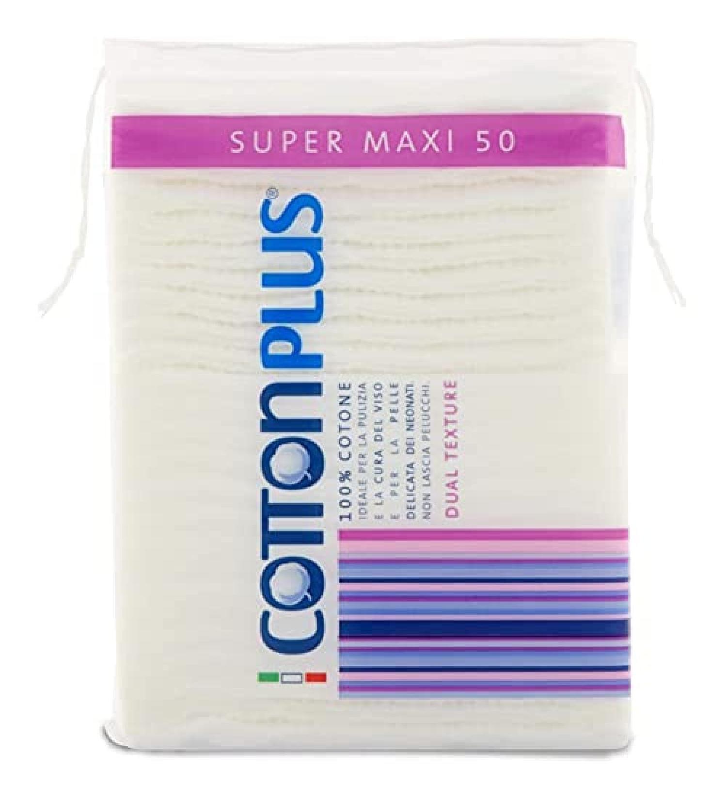 Cotton Plus Super Maxi - 50 Facial Cleansing Pads for Radiant Skin | Buy Internationally - Buy Online on GoSupps.com