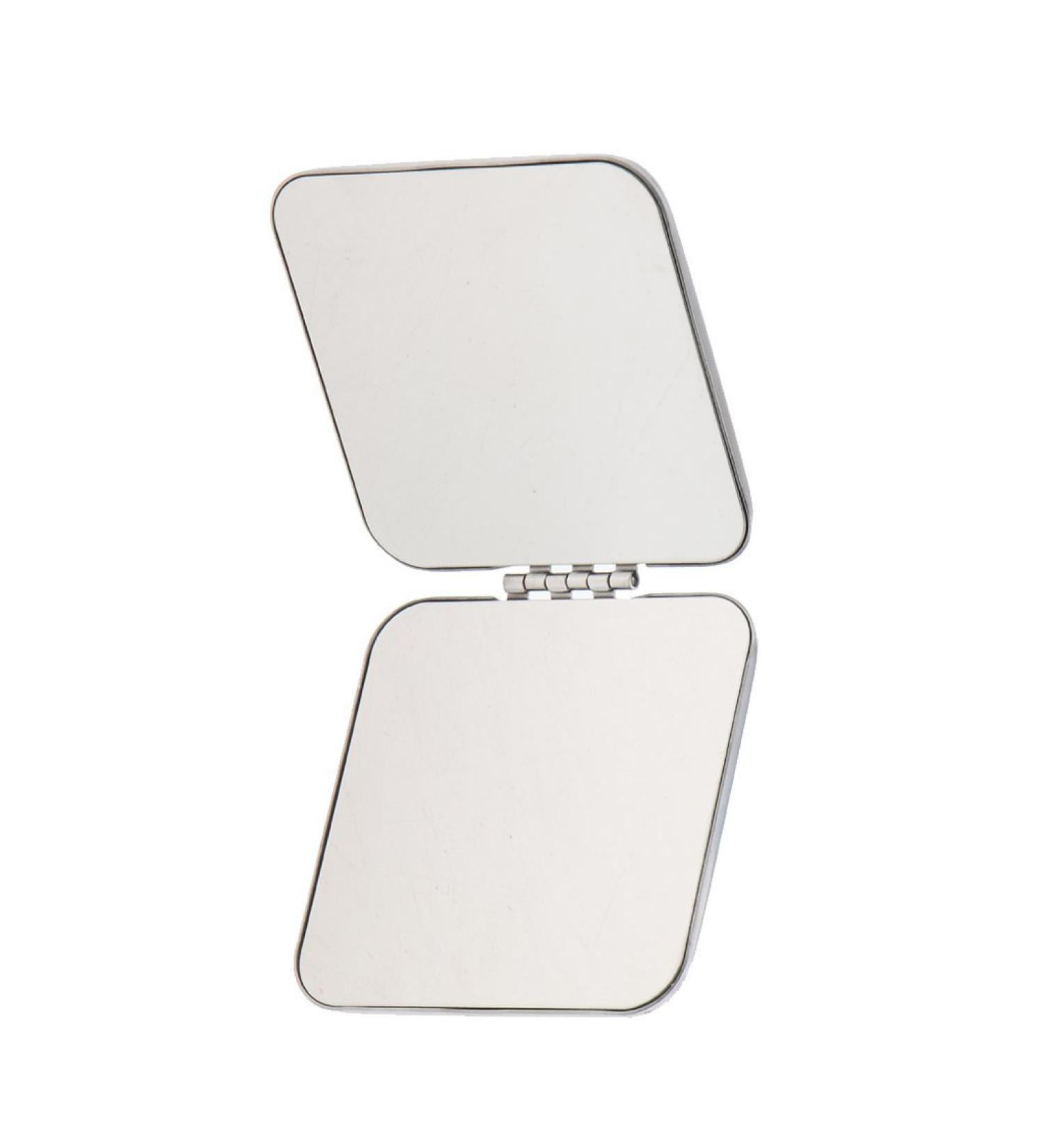 Tenlacum Metal Compact Pocket Mirror - Double Sided Portable Unbreakable Surface Silver | Perfect Travel Accessory - Buy Online on GoSupps.com