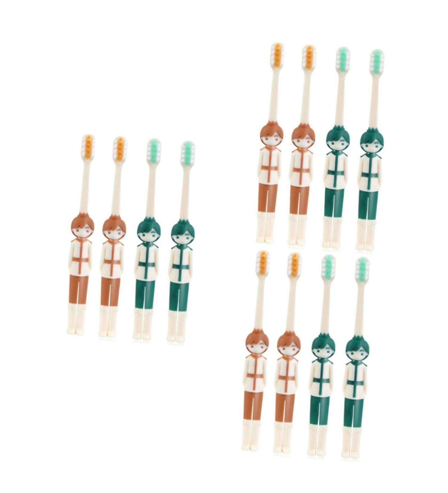 Angoily 12 Pcs Children's Toothbrush Set - Travel-Friendly Case & Manual Brushes for Kids - Buy Online on GoSupps.com