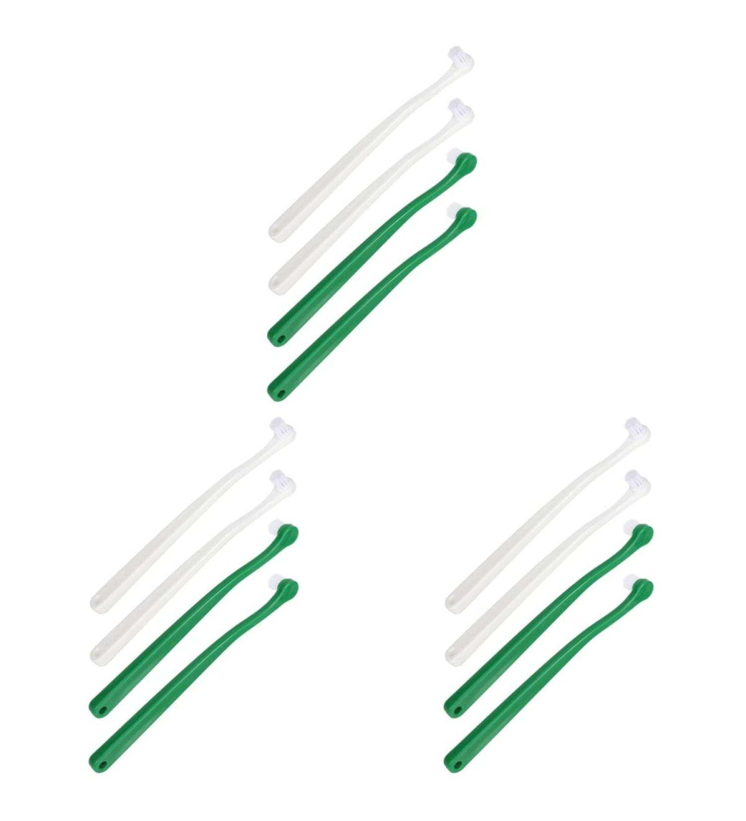 Mipcase 12 Pcs Pet Toothbrush Portable Toothbrush Cat Toothpaste Dog Small Head Toothbrush Bristles Manual - Buy Online on GoSupps.com