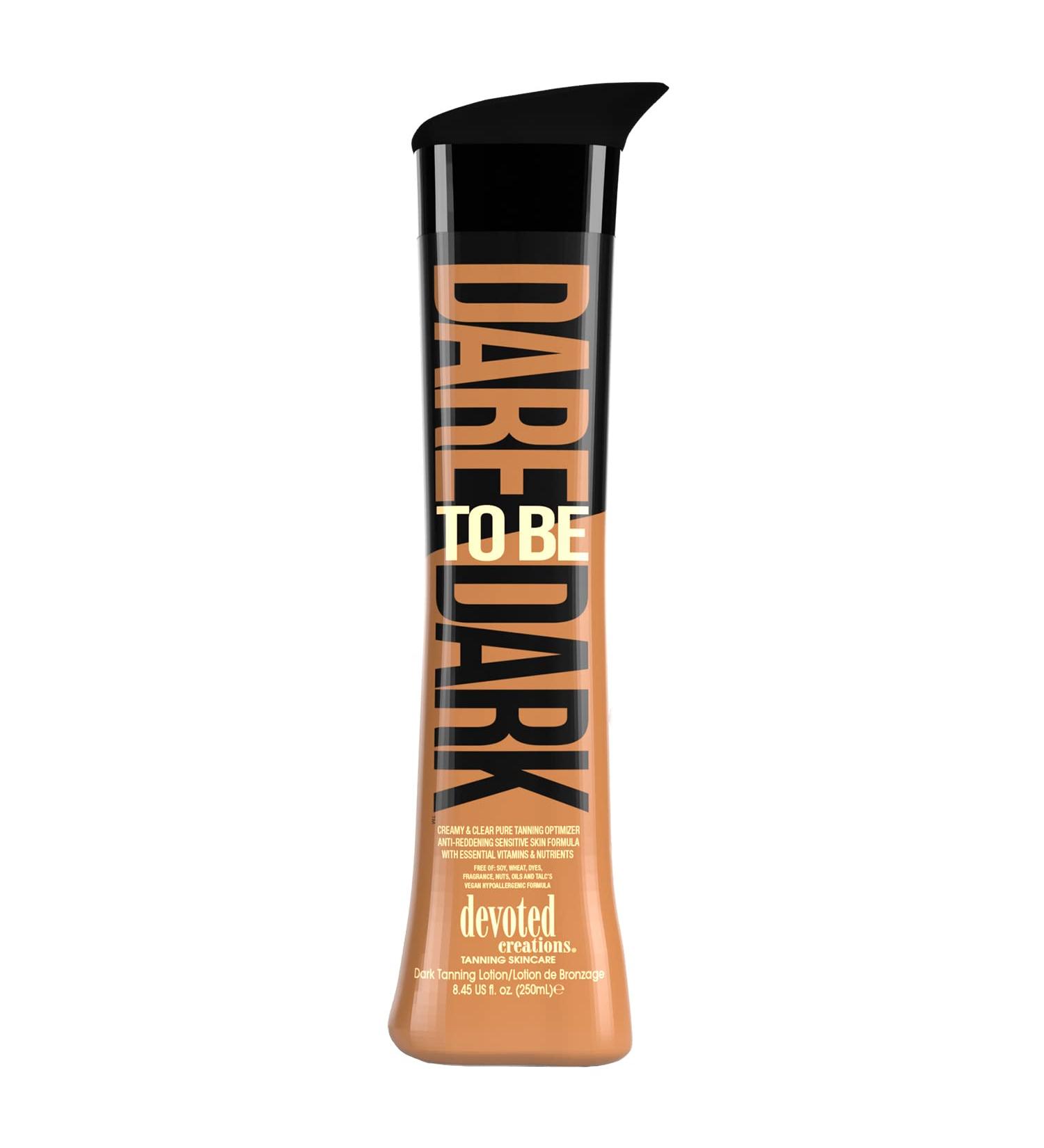 Devoted Creations Dare to be Dark Tanning Lotion - Anti-Reddening Sensitive Skin Formula with Vitamins - 8.45 oz | Shop Internationally - Buy Online on GoSupps.com