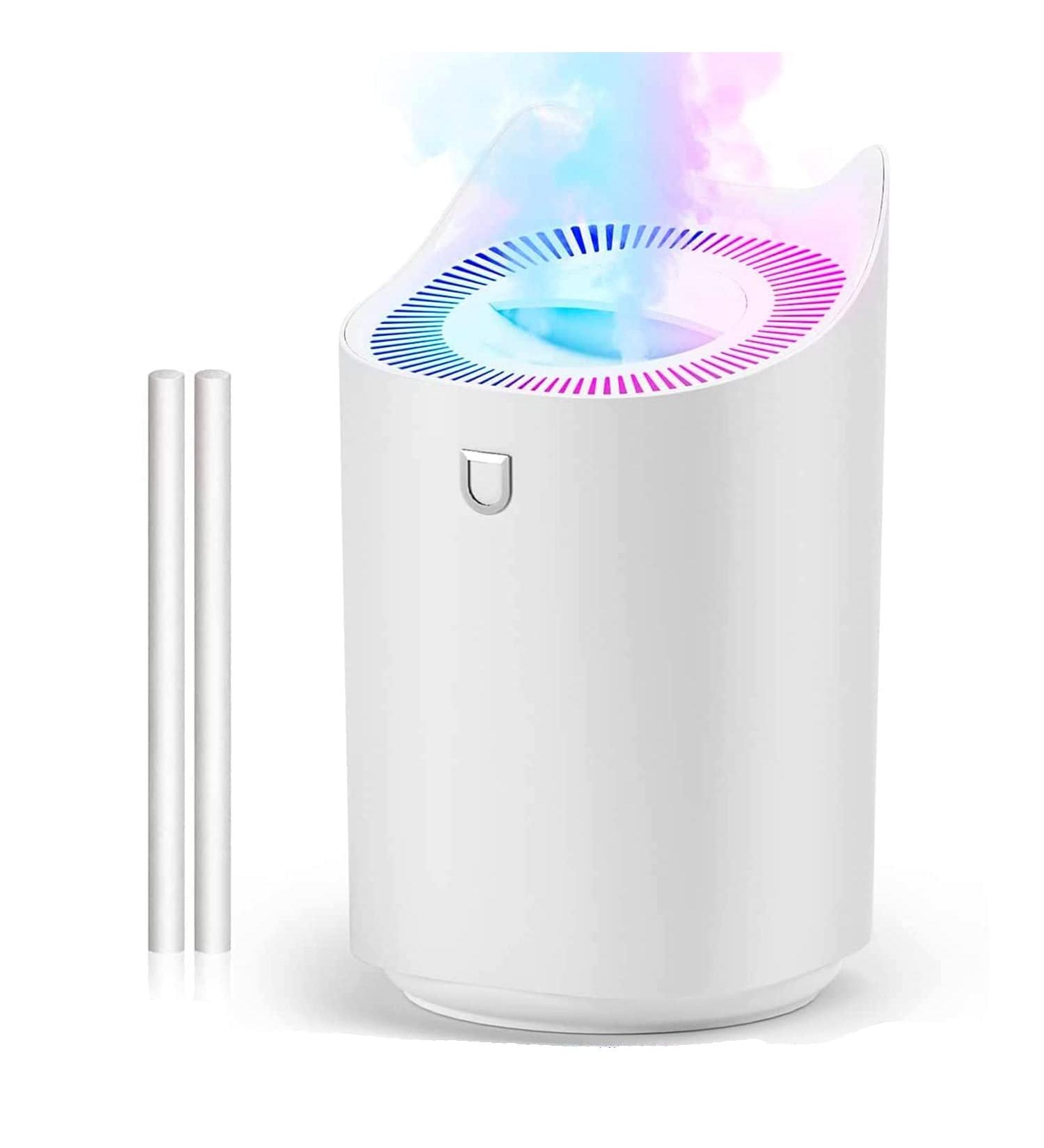 CUQOO 3L Cool Mist Humidifier with Colour Changing Night Light - 20 Hours Lasting | 3 Mist Modes, 2 Nozzles, Auto Shut-Off | Air Moisturizer for Baby Room - Buy Online on GoSupps.com