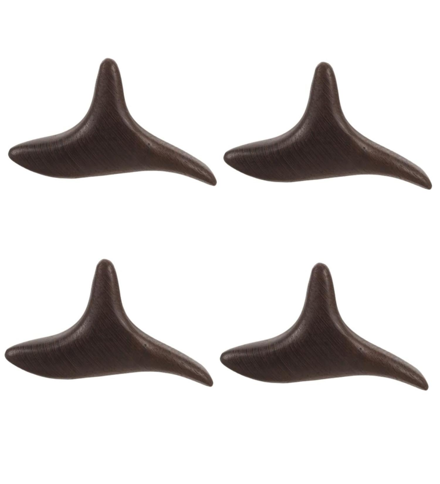 Ipetboom 4-Piece Triangular Wooden Massage Device Set - Portable Thai Foot Massager Tools (Sandalwood & Wenge 13.5 x 8 x 2.2 cm) - International Shipping Available - Buy Online on GoSupps.com
