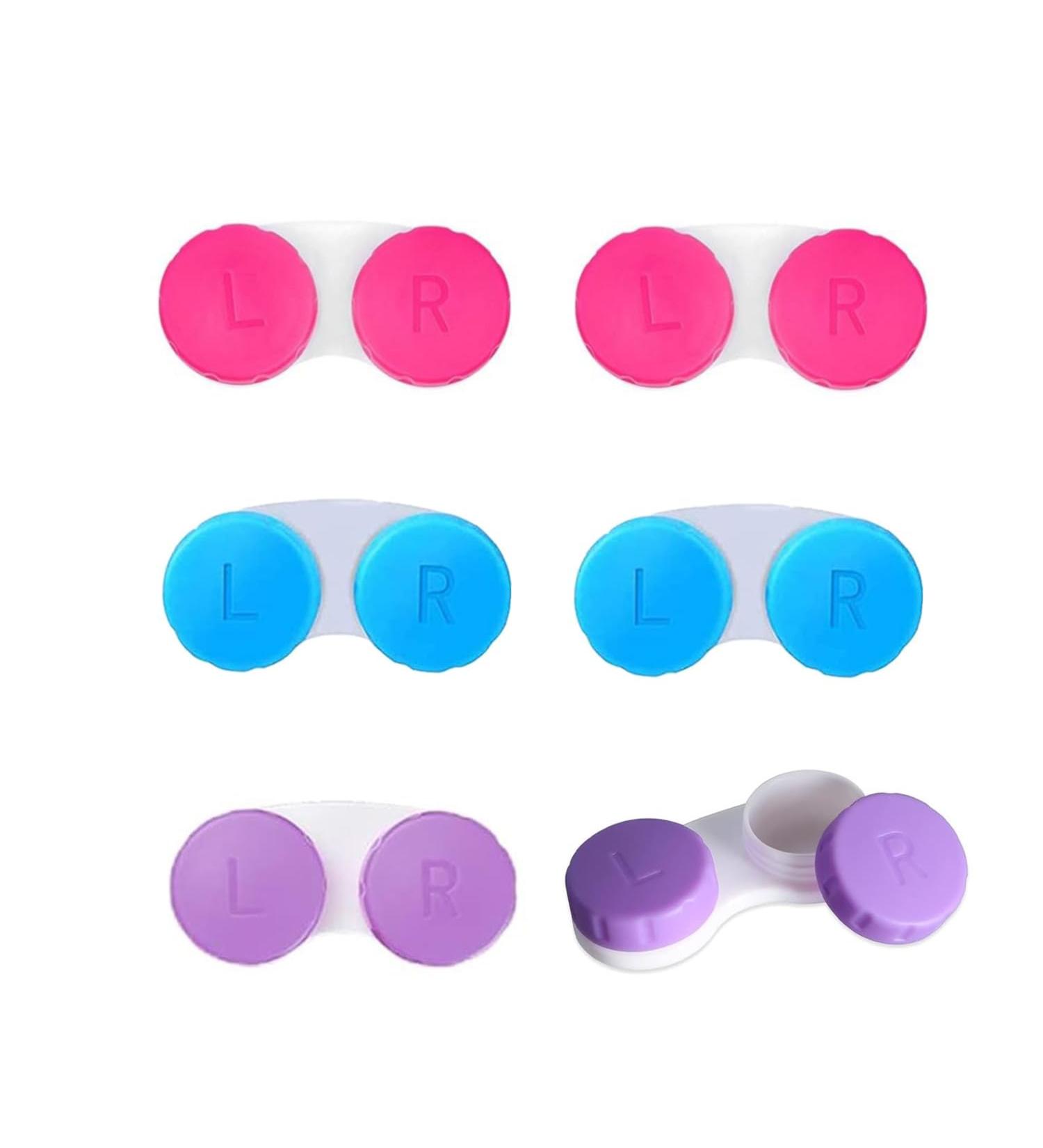 6-Piece Contact Lens Case Set with Integrated Mirror - Durable Storage Containers for Safe Lens Protection - Buy Online on GoSupps.com