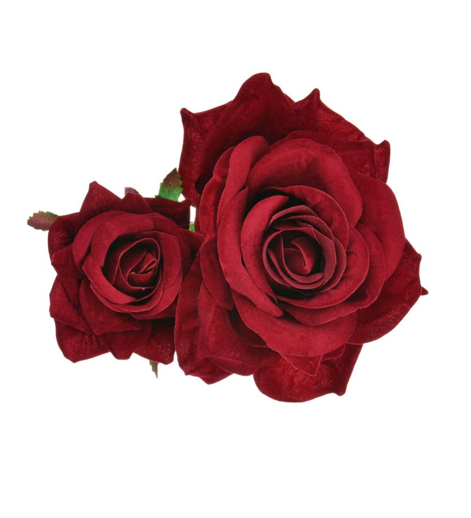 SOLUSTRE Flower Hairpin Rose Hair Clip Elegant Flower Bobby Pin Women Rose Flower Hair Accessories for Ladies Girls Valentines Day Decoration Wine Red - Buy Online on GoSupps.com