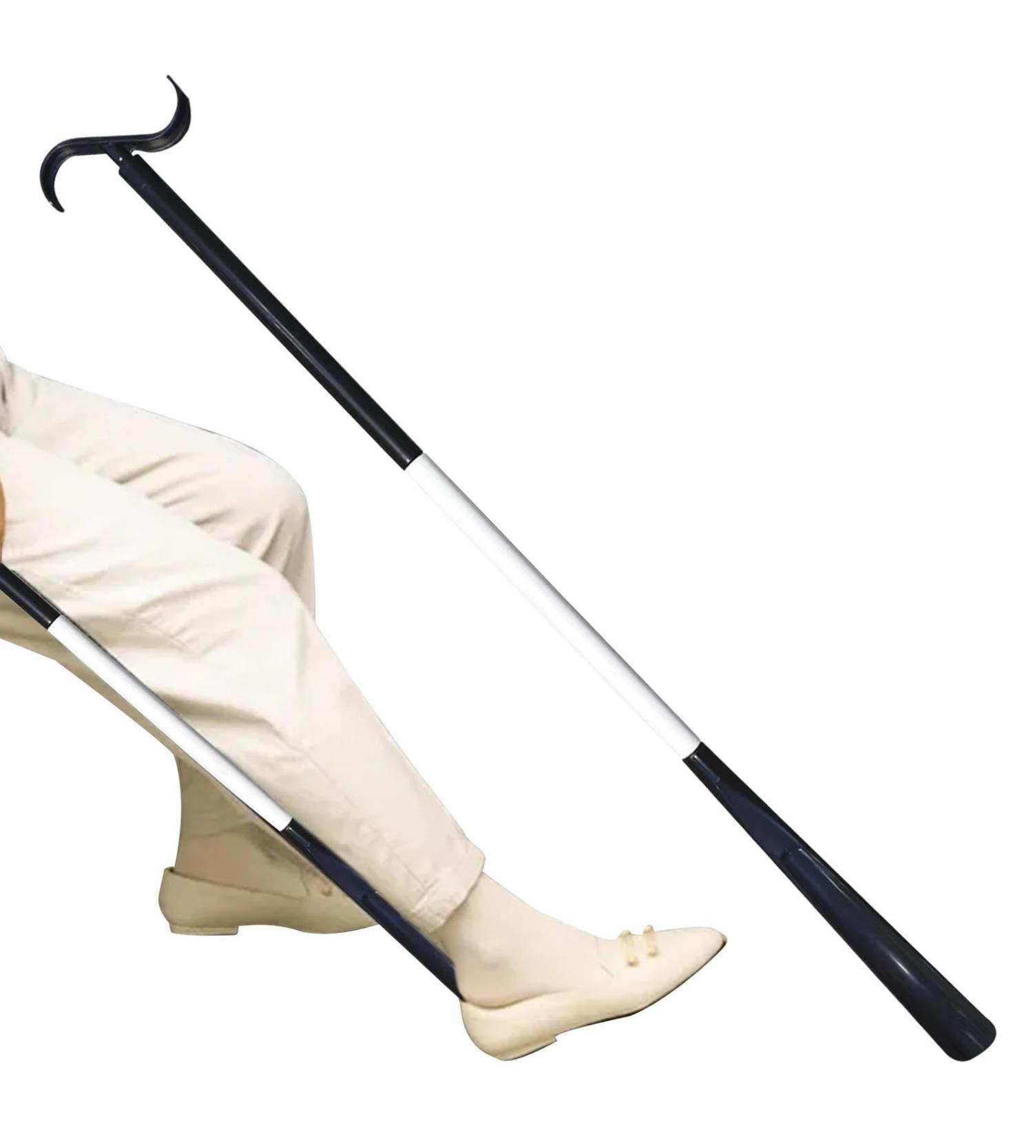 IMBRUB Sock Helper for Seniors - Adjustable Extension Aid & Shoe Opener | Multi-functional Black & White Sock Dressing Tool for Pregnant Women - Buy Online on GoSupps.com