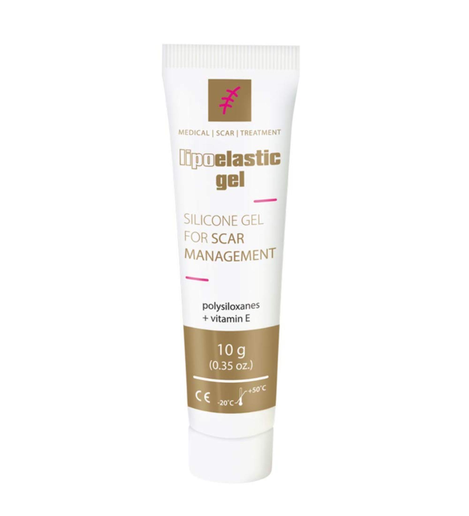 LIPOELASTIC Silicon Scar Gel with Vitamin E - Effective Scar Treatment - Buy Online on GoSupps.com