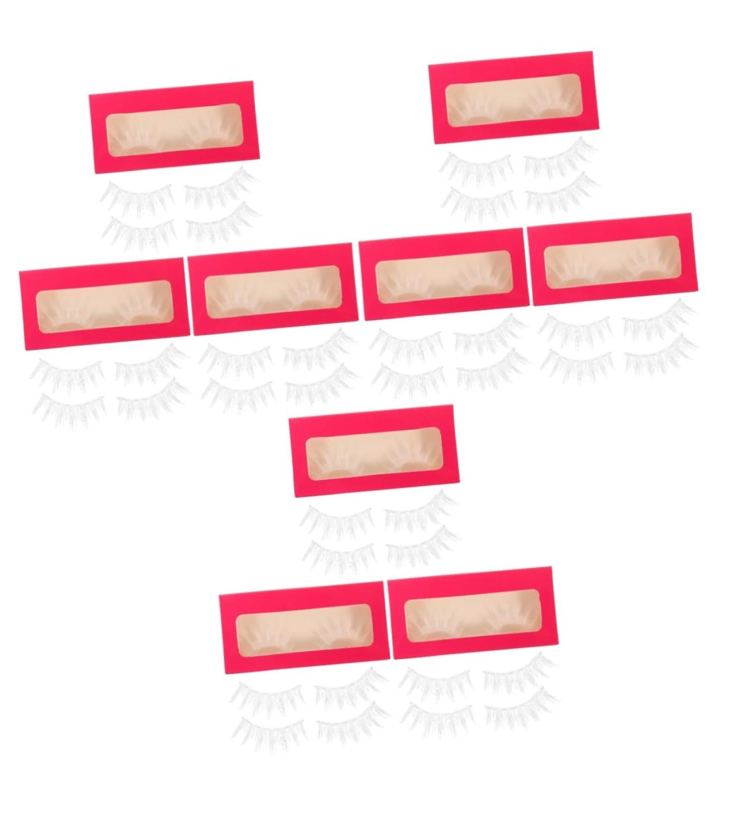 minkissy 9 Pairs Makeup False Eyelashes Japanese Eyelashes Fluffy Eyelashes Japanese Lashes Lashes Carnival Makeup Supplies 3d Extend Fiber White Cosplay - Buy Online on GoSupps.com