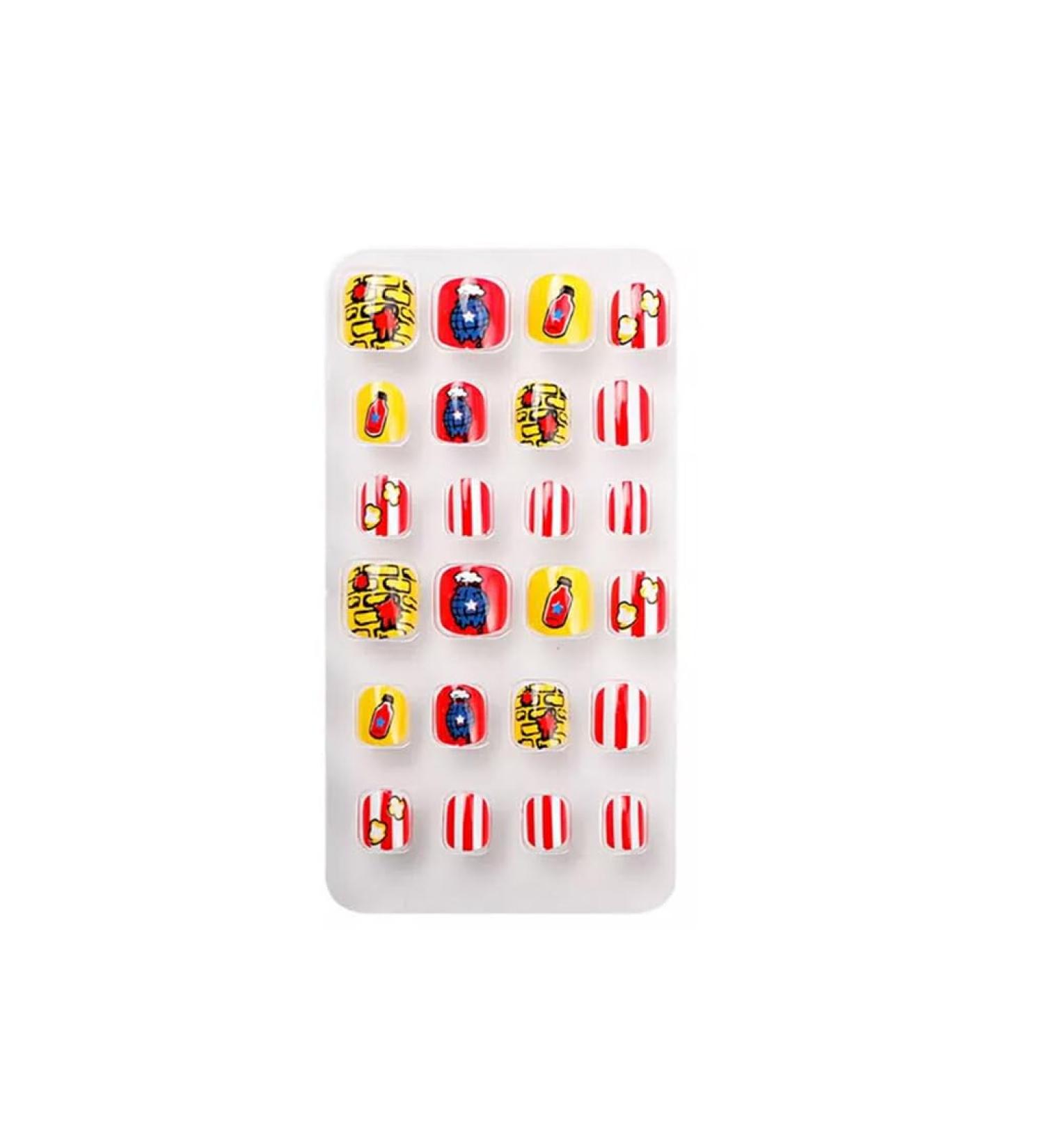 Dajidafu 1 Set Christmas Nail Wraps Press on Nails for Kids Cartoons Style Toe Decor Children Art Decals Beauty Tool Manicure PNT-16-18 - Buy Online on GoSupps.com